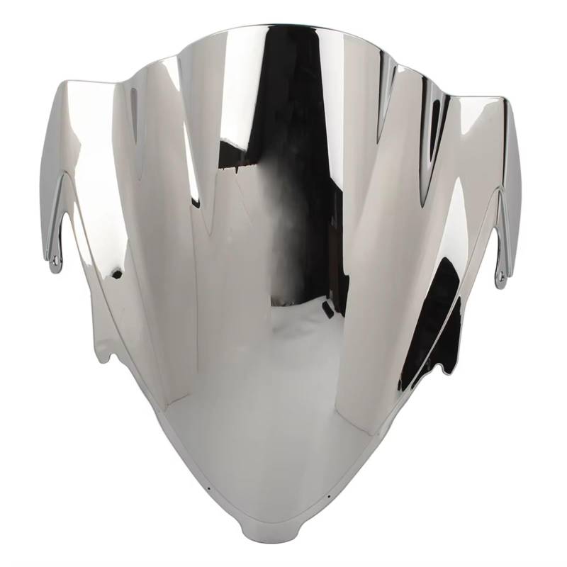 NNJIEUPO Motorrad Windschutzscheibe Kompatibel Mit Suzuki Für GSXR1300 2021 Motorrad Double Bubble Smoked Black Windschutzscheiben-Windschutzabdeckung Motorrad-Windschutzscheiben-Spoiler(Silver) von NNJIEUPO