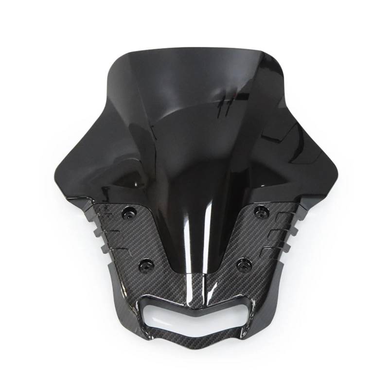 NNJIEUPO Motorrad Windschutzscheibe Kompatibel Mit Yamaha Für Xmax 300 2023 2024 Windschutzscheibe Windschutzscheibe Double Bubble Motorrad Windschutz Kit Deflektor Motorrad Bildschirm(Black) von NNJIEUPO