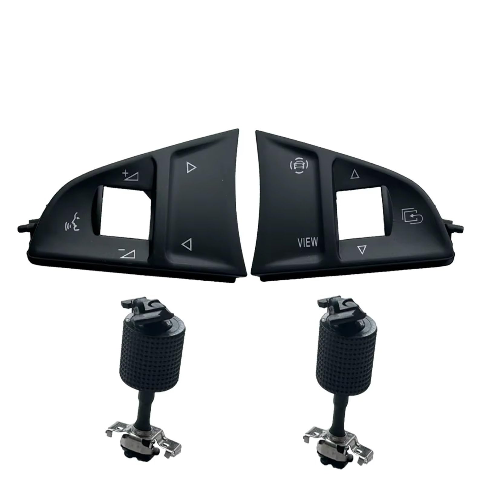 NNJIEUPO Navigationsleistenabdeckung Kompatibel Mit Skoda Für Octavia Für Superb Für Fabia 1/2/4 Stück Lenkradschalter-Tastenabdeckung Zierleiste Mittelkonsolen-Ornamente 3V0919719F(1set-4PCS) von NNJIEUPO