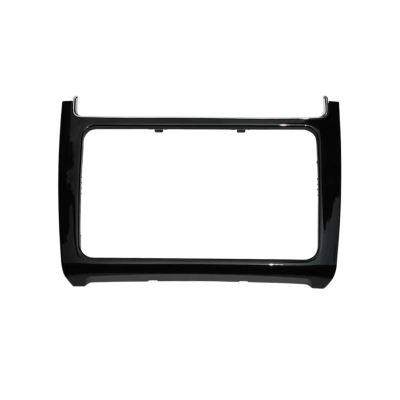 NNJIEUPO Navigationsleistenabdeckung Kompatibel Mit VW Für Polo 2014 2015 2016 2017 1 Stück Auto-Armaturenbrett Umbaurahmen-Kit Radio-Audio-Blendenverkleidung(Piano Black) von NNJIEUPO