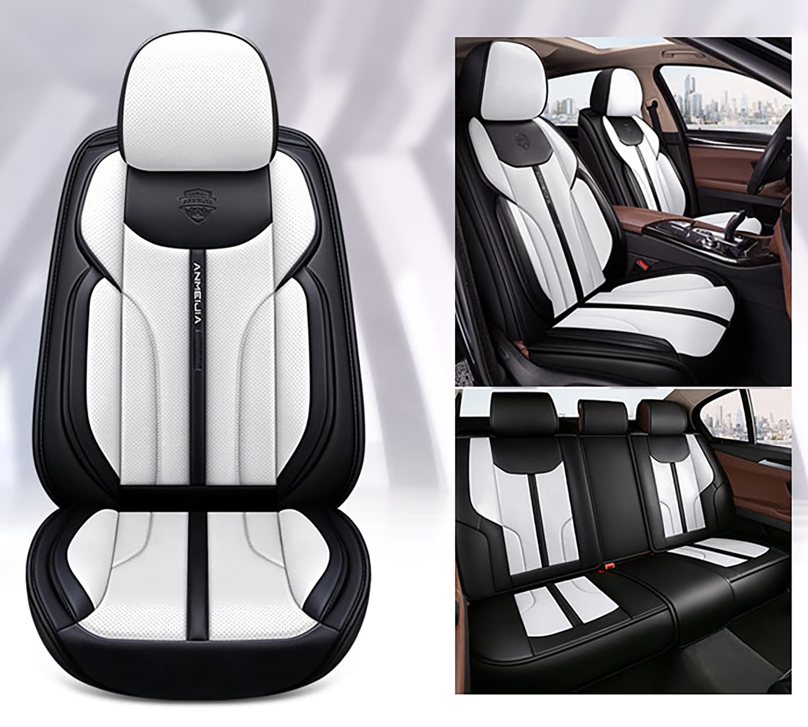 NOBQUA Leder Autositzbezug Universal - Luxuriöse Autositzüberzüge und Autositzschoner für PKW, SUV NOBQUA Leder Autositzbezug Universal - Luxuriöse Autositzüberzüge und Autositzschoner für PKW, SUV von NOBQUA