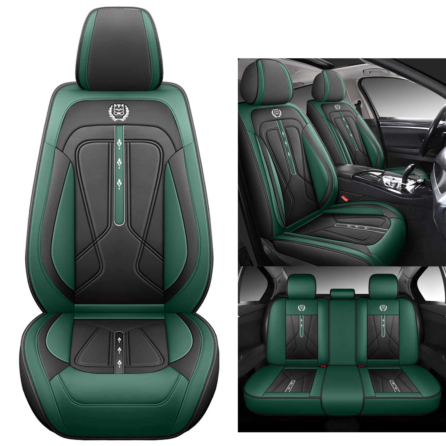 NOBQUA Premium Universelle Autositzbezüge aus PU-Leder für 5 Sitze – Wasserdicht, Kratzfest, Atmungsaktiv, rutschfest, Leicht zu Reinigen–Passend für SUV, Kombi, Limousine, Van–Sitzschutz Komplettset NOBQUA Premium Universelle Autositzbezüge aus PU-Leder für 5 Sitze – Wasserdicht, Kratzfest, Atmungsaktiv, rutschfest, Leicht zu Reinigen–Passend für SUV, Kombi, Limousine, Van–Sitzschutz Komplettset von NOBQUA
