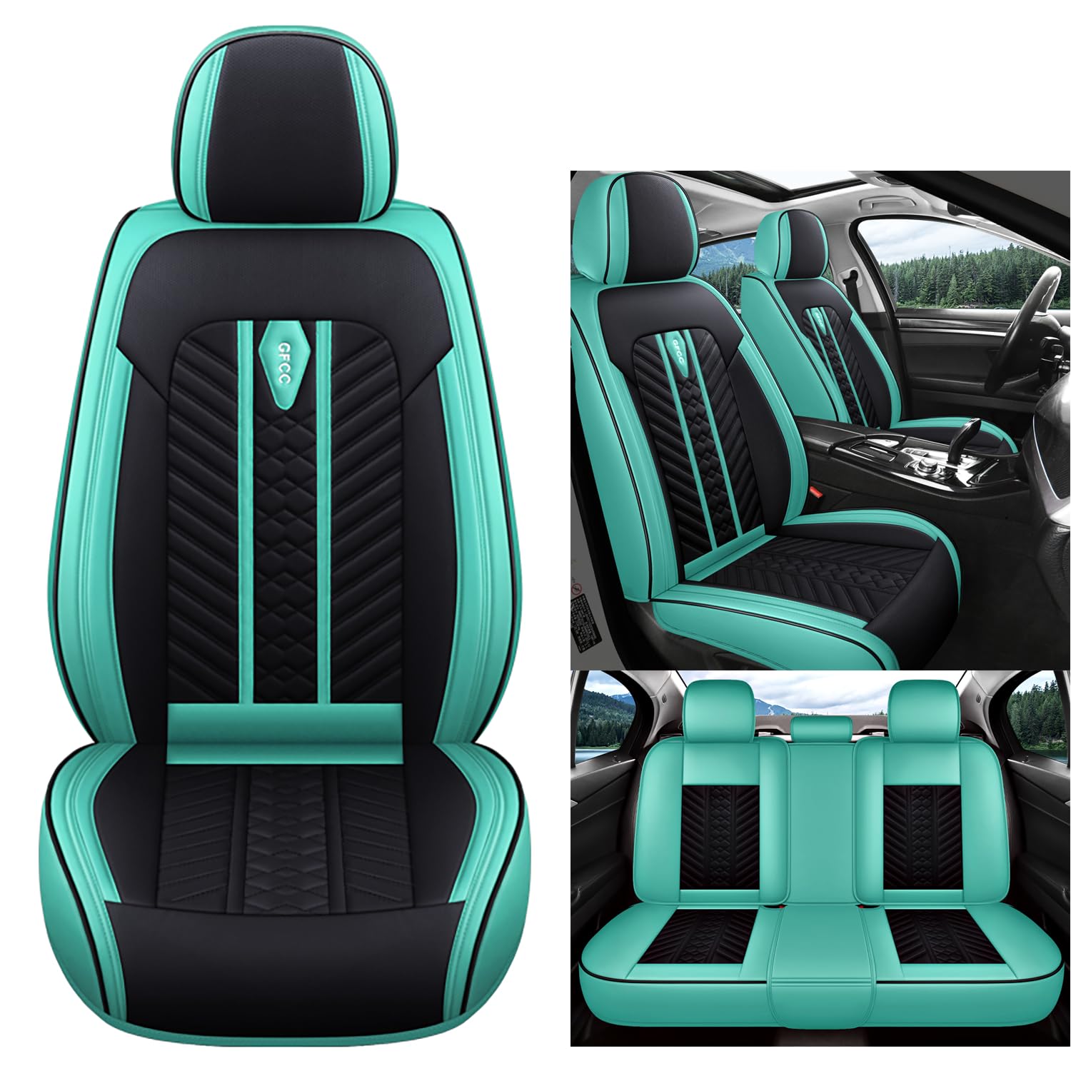 NOBQUA Premium Universelle Autositzbezüge aus PU-Leder für 5 Sitze – Wasserdicht, Kratzfest, Atmungsaktiv, rutschfest, Leicht zu Reinigen–Passend für SUV, Kombi, Limousine, Van–Sitzschutz Komplettset NOBQUA Premium Universelle Autositzbezüge aus PU-Leder für 5 Sitze – Wasserdicht, Kratzfest, Atmungsaktiv, rutschfest, Leicht zu Reinigen–Passend für SUV, Kombi, Limousine, Van–Sitzschutz Komplettset von NOBQUA