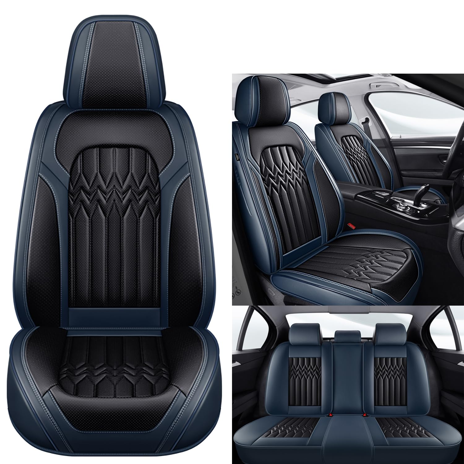 NOBQUA Premium Universelle Autositzbezüge aus PU-Leder für 5 Sitze – Wasserdicht, Kratzfest, Atmungsaktiv, rutschfest, Leicht zu Reinigen–Passend für SUV, Kombi, Limousine, Van–Sitzschutz Komplettset NOBQUA Premium Universelle Autositzbezüge aus PU-Leder für 5 Sitze – Wasserdicht, Kratzfest, Atmungsaktiv, rutschfest, Leicht zu Reinigen–Passend für SUV, Kombi, Limousine, Van–Sitzschutz Komplettset von NOBQUA