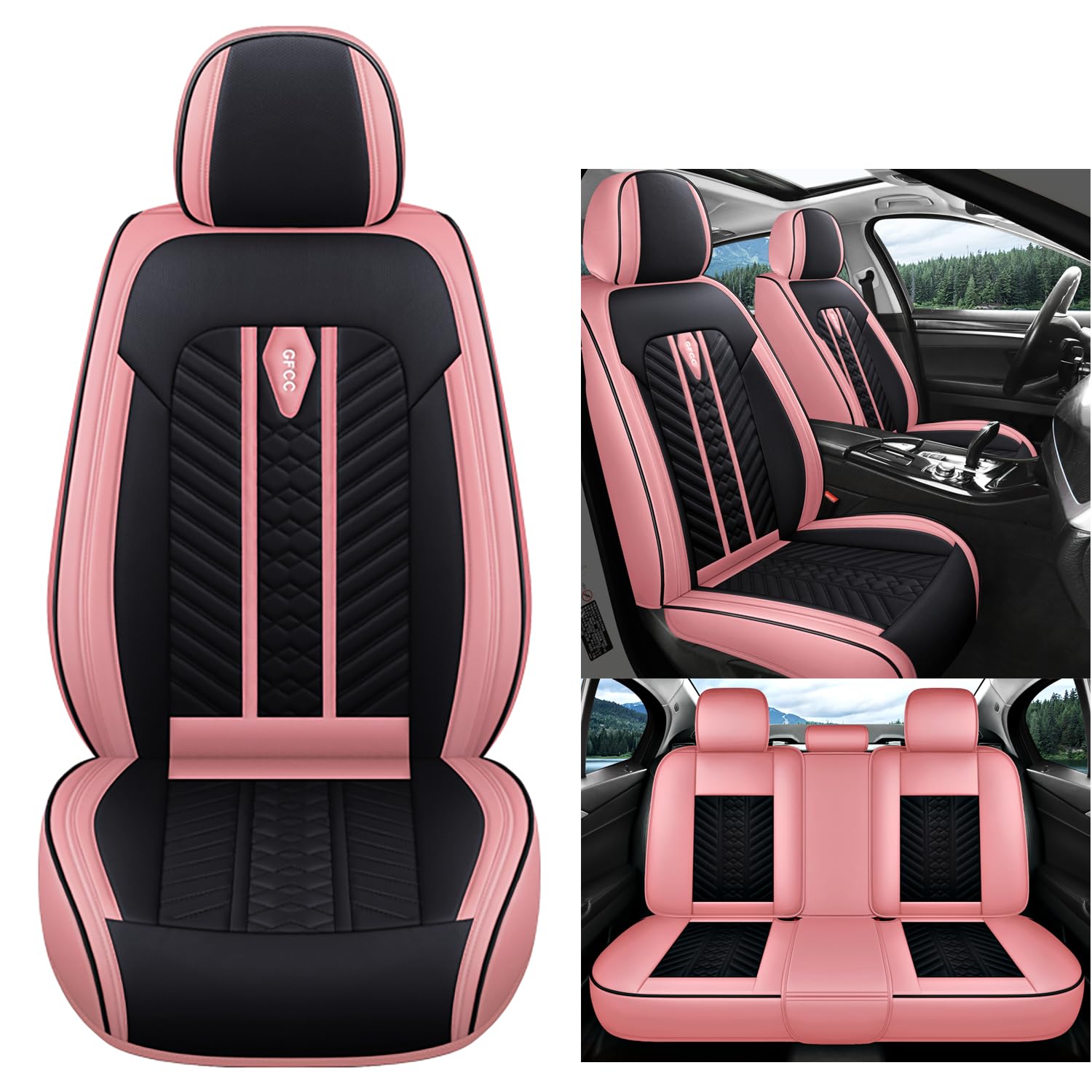 NOBQUA Premium Universelle Autositzbezüge aus PU-Leder für 5 Sitze – Wasserdicht, Kratzfest, Atmungsaktiv, rutschfest, Leicht zu Reinigen–Passend für SUV, Kombi, Limousine, Van–Sitzschutz Komplettset NOBQUA Premium Universelle Autositzbezüge aus PU-Leder für 5 Sitze – Wasserdicht, Kratzfest, Atmungsaktiv, rutschfest, Leicht zu Reinigen–Passend für SUV, Kombi, Limousine, Van–Sitzschutz Komplettset von NOBQUA