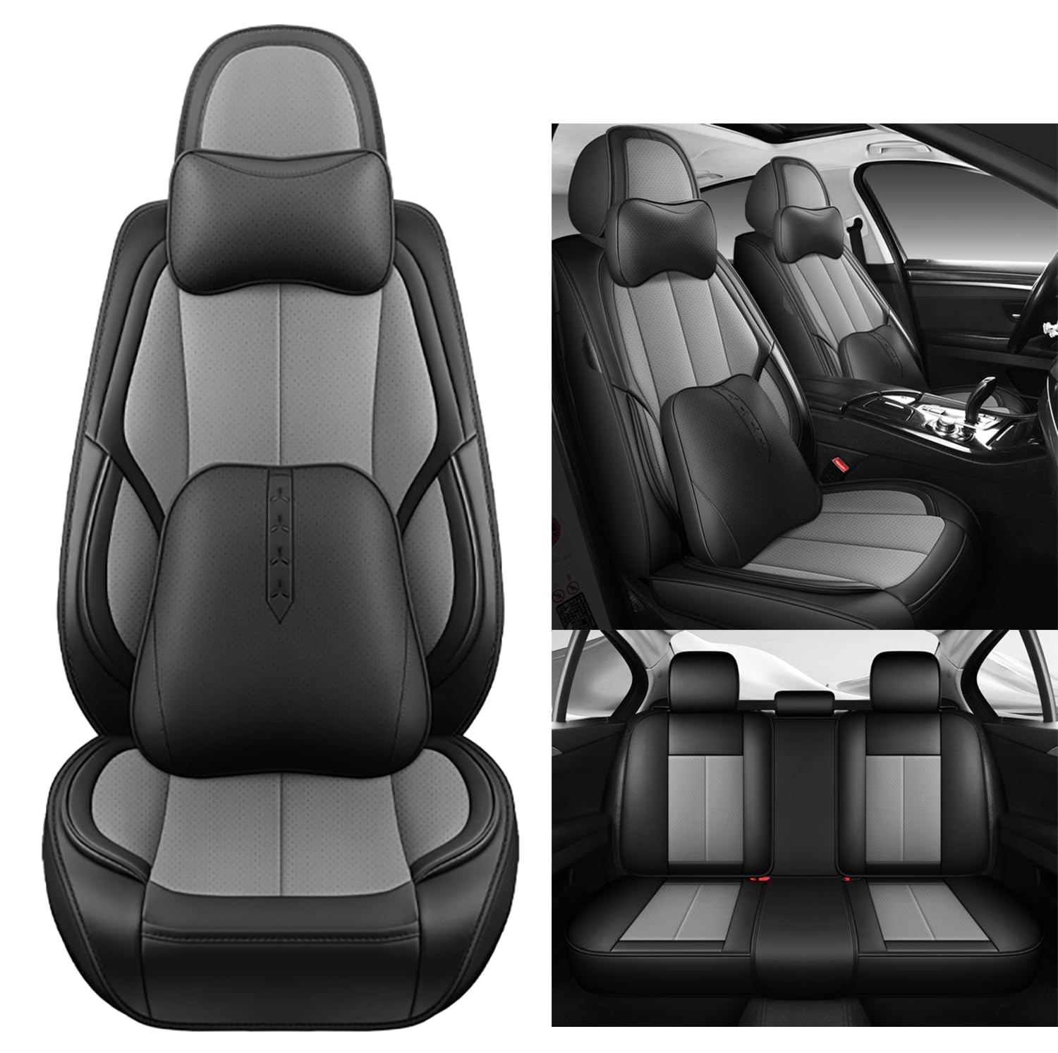 NOBQUA Premium Universelle Autositzbezüge aus PU-Leder für 5 Sitze – Wasserdicht, Kratzfest, Atmungsaktiv, rutschfest, Leicht zu Reinigen–Passend für SUV, Kombi, Limousine, Van–Sitzschutz Komplettset NOBQUA Premium Universelle Autositzbezüge aus PU-Leder für 5 Sitze – Wasserdicht, Kratzfest, Atmungsaktiv, rutschfest, Leicht zu Reinigen–Passend für SUV, Kombi, Limousine, Van–Sitzschutz Komplettset von NOBQUA