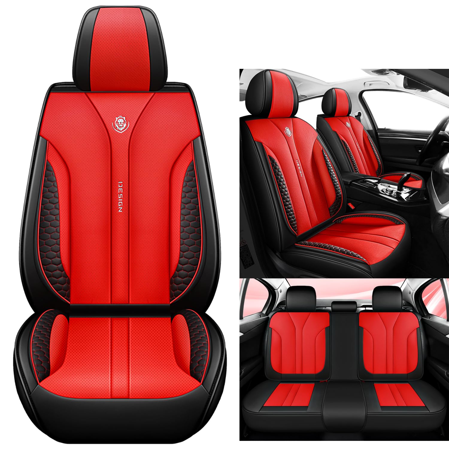 NOBQUA Premium Universelle Autositzbezüge aus PU-Leder für 5 Sitze – Wasserdicht, Kratzfest, Atmungsaktiv, rutschfest, Leicht zu Reinigen–Passend für SUV, Kombi, Limousine, Van–Sitzschutz Komplettset NOBQUA Premium Universelle Autositzbezüge aus PU-Leder für 5 Sitze – Wasserdicht, Kratzfest, Atmungsaktiv, rutschfest, Leicht zu Reinigen–Passend für SUV, Kombi, Limousine, Van–Sitzschutz Komplettset von NOBQUA