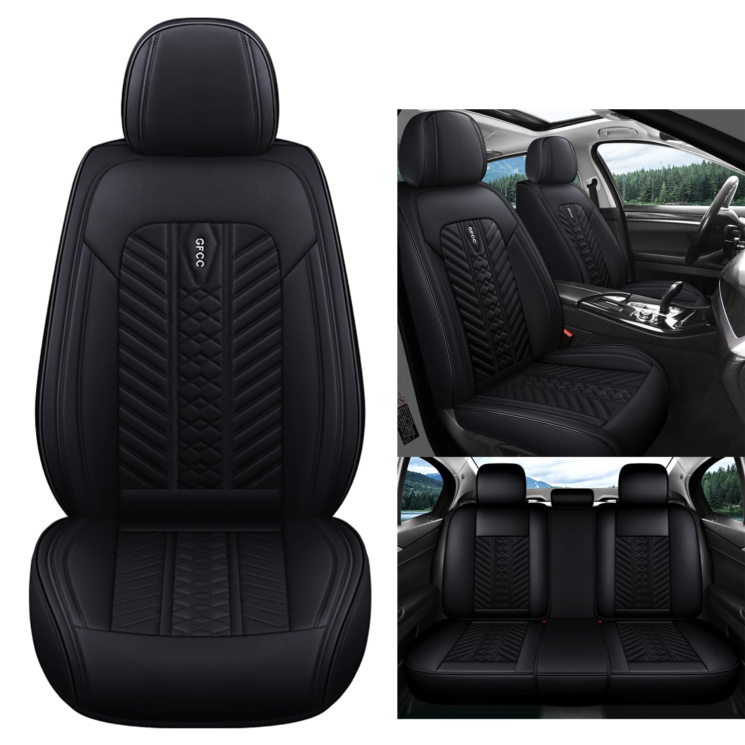 NOBQUA Premium Universelle Autositzbezüge aus PU-Leder für 5 Sitze – Wasserdicht, Kratzfest, Atmungsaktiv, rutschfest, Leicht zu Reinigen–Passend für SUV, Kombi, Limousine, Van–Sitzschutz Komplettset NOBQUA Premium Universelle Autositzbezüge aus PU-Leder für 5 Sitze – Wasserdicht, Kratzfest, Atmungsaktiv, rutschfest, Leicht zu Reinigen–Passend für SUV, Kombi, Limousine, Van–Sitzschutz Komplettset von NOBQUA