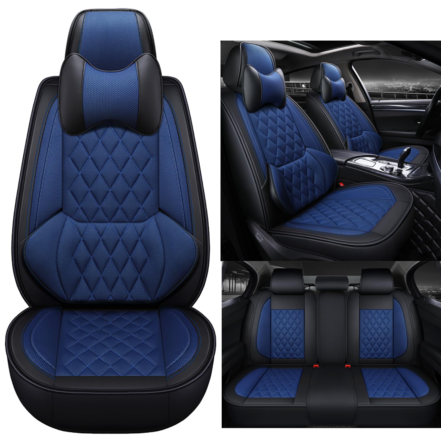 NOBQUA Premium Universelle Autositzbezüge aus PU-Leder für 5 Sitze – Wasserdicht, Kratzfest, Atmungsaktiv, rutschfest, Leicht zu Reinigen–Passend für SUV, Kombi, Limousine, Van–Sitzschutz Komplettset NOBQUA Premium Universelle Autositzbezüge aus PU-Leder für 5 Sitze – Wasserdicht, Kratzfest, Atmungsaktiv, rutschfest, Leicht zu Reinigen–Passend für SUV, Kombi, Limousine, Van–Sitzschutz Komplettset von NOBQUA