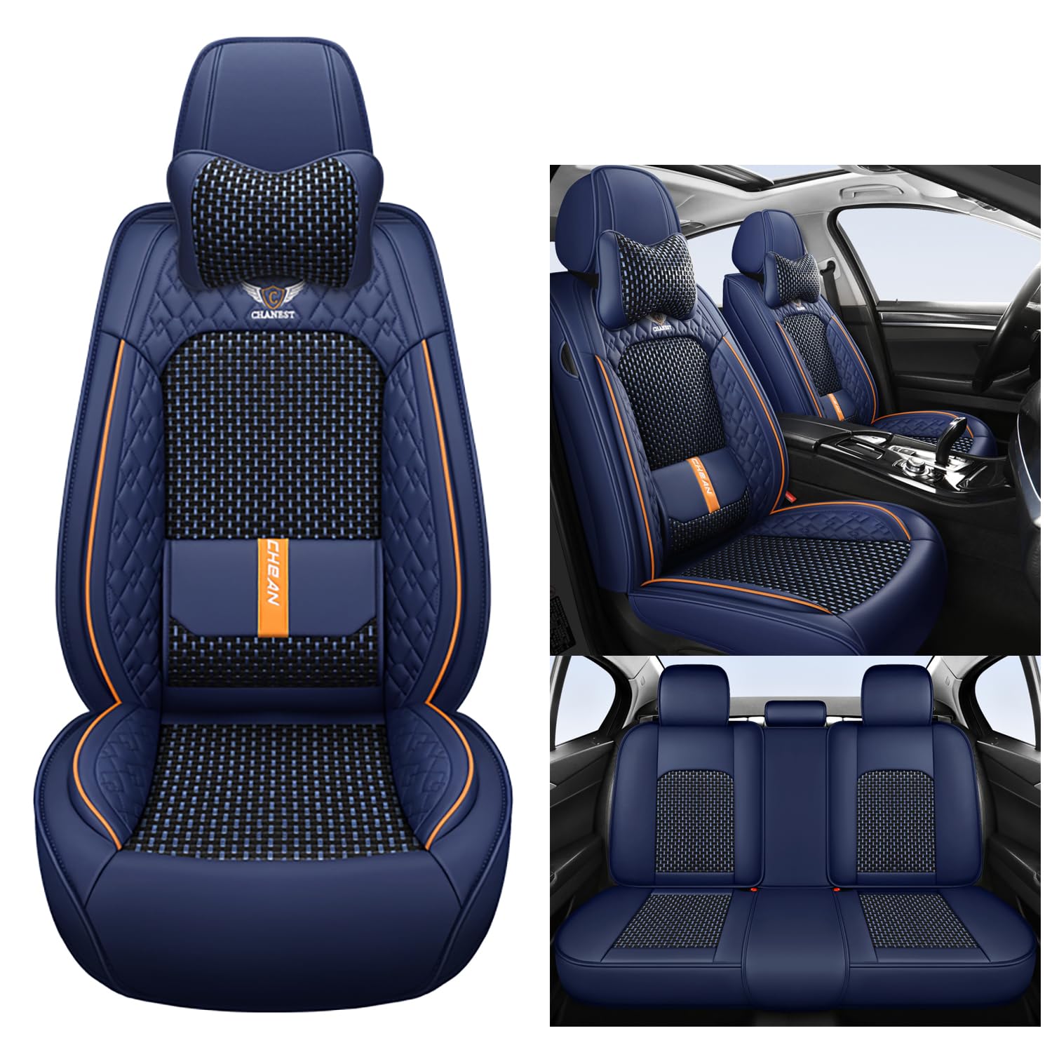 NOBQUA Premium Universelle Autositzbezüge aus PU-Leder für 5 Sitze – Wasserdicht, Kratzfest, Atmungsaktiv, rutschfest, Leicht zu Reinigen–Passend für SUV, Kombi, Limousine, Van–Sitzschutz Komplettset NOBQUA Premium Universelle Autositzbezüge aus PU-Leder für 5 Sitze – Wasserdicht, Kratzfest, Atmungsaktiv, rutschfest, Leicht zu Reinigen–Passend für SUV, Kombi, Limousine, Van–Sitzschutz Komplettset von NOBQUA