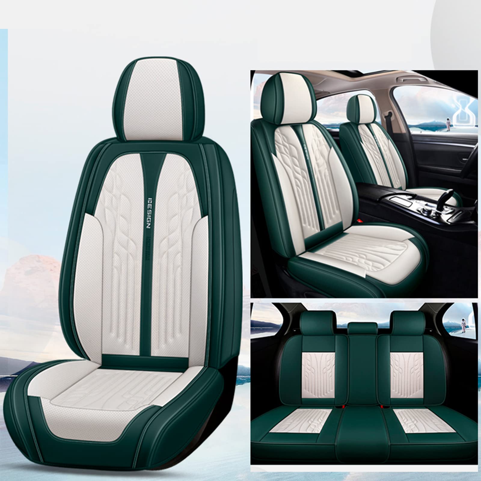 NOBQUA Premium Universelle Autositzbezüge aus PU-Leder für 5 Sitze – Wasserdicht, Kratzfest, Atmungsaktiv, rutschfest, Leicht zu Reinigen–Passend für SUV, Kombi, Limousine, Van–Sitzschutz Komplettset NOBQUA Premium Universelle Autositzbezüge aus PU-Leder für 5 Sitze – Wasserdicht, Kratzfest, Atmungsaktiv, rutschfest, Leicht zu Reinigen–Passend für SUV, Kombi, Limousine, Van–Sitzschutz Komplettset von NOBQUA