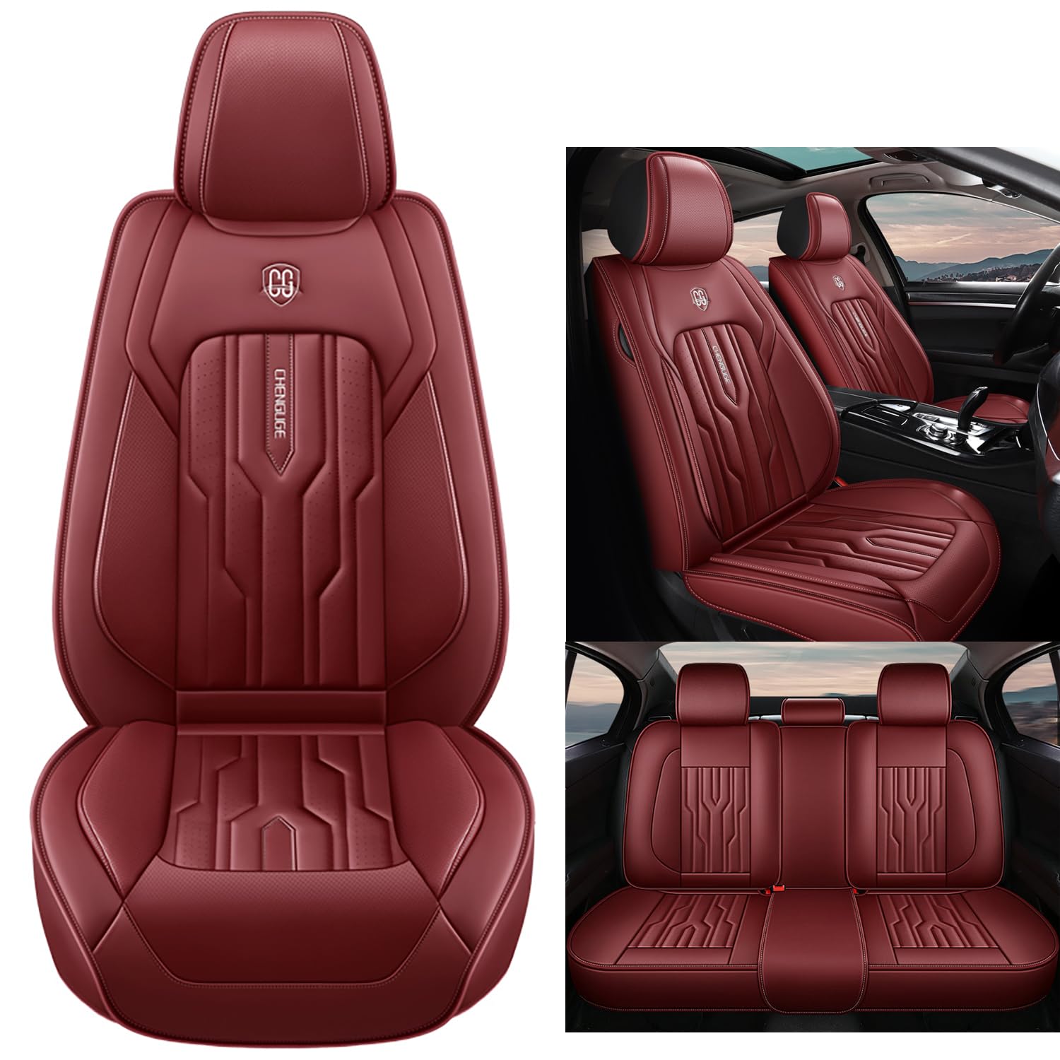 NOBQUA Premium Universelle Autositzbezüge aus PU-Leder für 5 Sitze – Wasserdicht, Kratzfest, Atmungsaktiv, rutschfest, Leicht zu Reinigen–Passend für SUV, Kombi, Limousine, Van–Sitzschutz Komplettset NOBQUA Premium Universelle Autositzbezüge aus PU-Leder für 5 Sitze – Wasserdicht, Kratzfest, Atmungsaktiv, rutschfest, Leicht zu Reinigen–Passend für SUV, Kombi, Limousine, Van–Sitzschutz Komplettset von NOBQUA