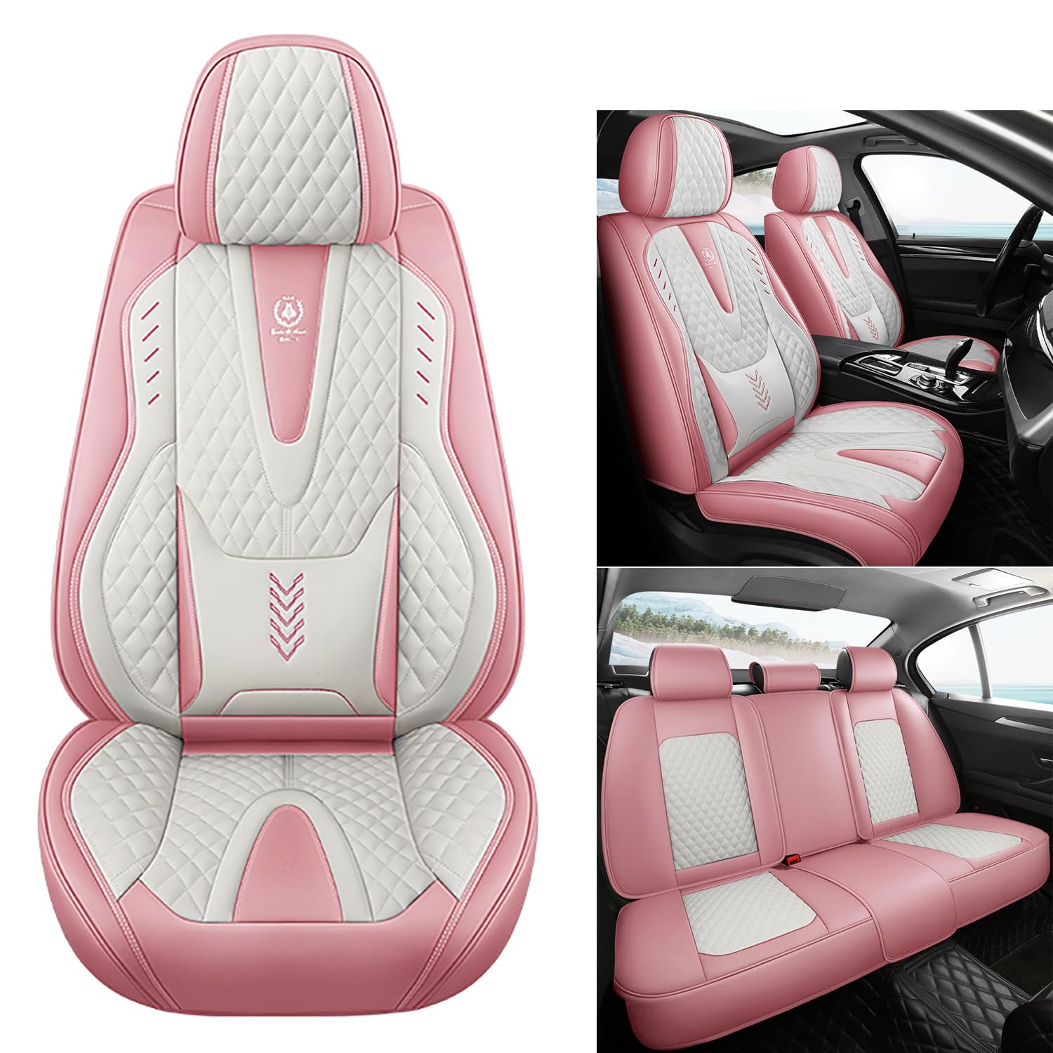 NOBQUA Premium Universelle Autositzbezüge aus PU-Leder für 5 Sitze – Wasserdicht, Kratzfest, Atmungsaktiv, rutschfest, Leicht zu Reinigen–Passend für SUV, Kombi, Limousine, Van–Sitzschutz Komplettset NOBQUA Premium Universelle Autositzbezüge aus PU-Leder für 5 Sitze – Wasserdicht, Kratzfest, Atmungsaktiv, rutschfest, Leicht zu Reinigen–Passend für SUV, Kombi, Limousine, Van–Sitzschutz Komplettset von NOBQUA