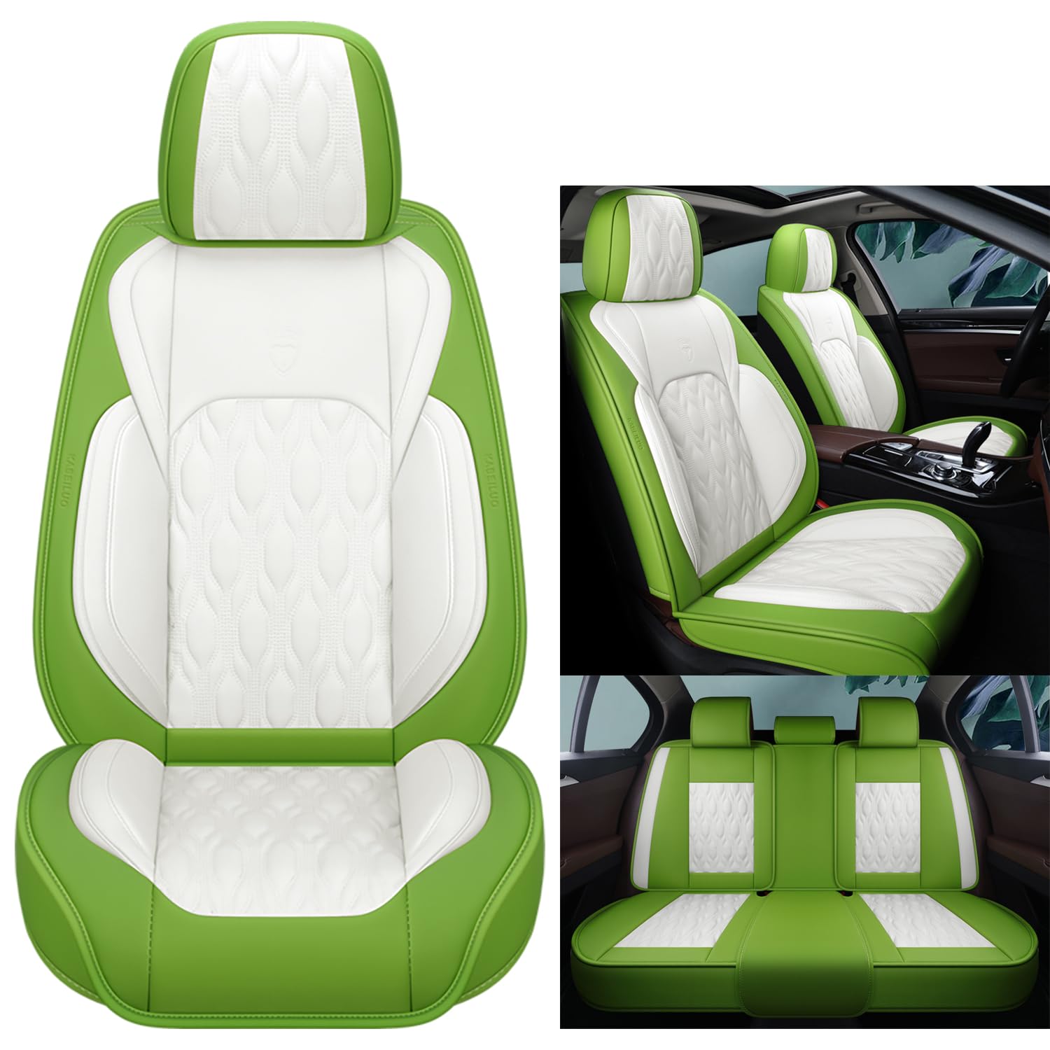 NOBQUA Premium Universelle Autositzbezüge aus PU-Leder für 5 Sitze – Wasserdicht, Kratzfest, Atmungsaktiv, rutschfest, Leicht zu Reinigen–Passend für SUV, Kombi, Limousine, Van–Sitzschutz Komplettset NOBQUA Premium Universelle Autositzbezüge aus PU-Leder für 5 Sitze – Wasserdicht, Kratzfest, Atmungsaktiv, rutschfest, Leicht zu Reinigen–Passend für SUV, Kombi, Limousine, Van–Sitzschutz Komplettset von NOBQUA