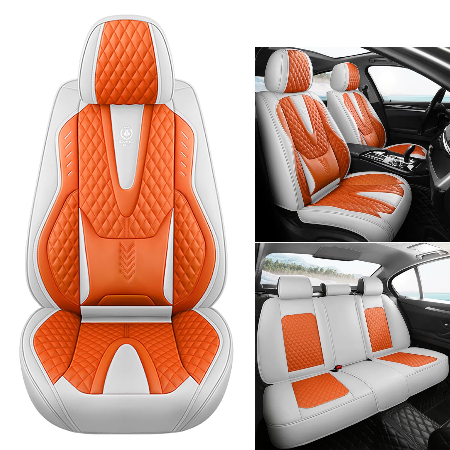 NOBQUA Premium Universelle Autositzbezüge aus PU-Leder für 5 Sitze – Wasserdicht, Kratzfest, Atmungsaktiv, rutschfest, Leicht zu Reinigen–Passend für SUV, Kombi, Limousine, Van–Sitzschutz Komplettset NOBQUA Premium Universelle Autositzbezüge aus PU-Leder für 5 Sitze – Wasserdicht, Kratzfest, Atmungsaktiv, rutschfest, Leicht zu Reinigen–Passend für SUV, Kombi, Limousine, Van–Sitzschutz Komplettset von NOBQUA