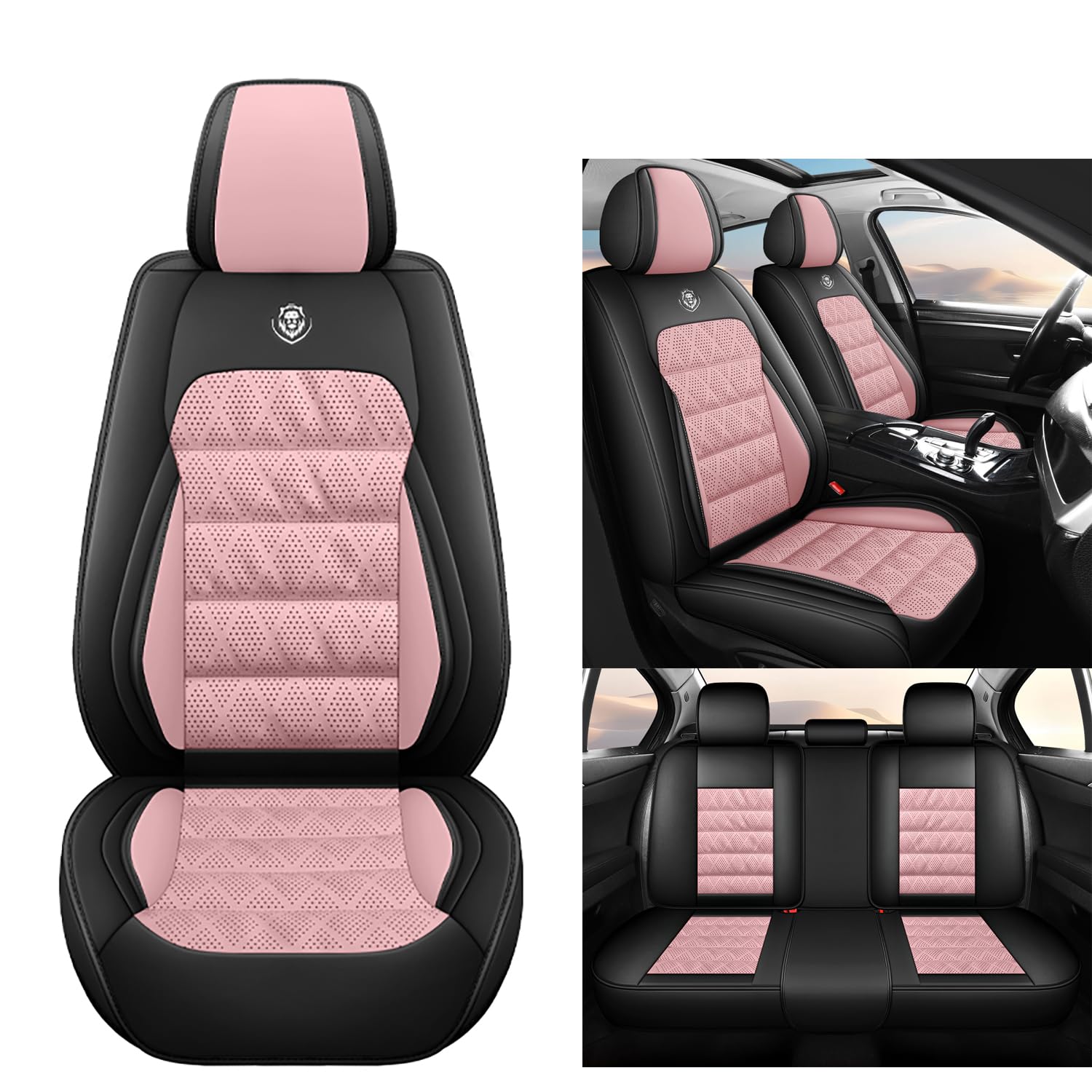 NOBQUA Premium Universelle Autositzbezüge aus PU-Leder für 5 Sitze – Wasserdicht, Kratzfest, Atmungsaktiv, rutschfest, Leicht zu Reinigen–Passend für SUV, Kombi, Limousine, Van–Sitzschutz Komplettset NOBQUA Premium Universelle Autositzbezüge aus PU-Leder für 5 Sitze – Wasserdicht, Kratzfest, Atmungsaktiv, rutschfest, Leicht zu Reinigen–Passend für SUV, Kombi, Limousine, Van–Sitzschutz Komplettset von NOBQUA