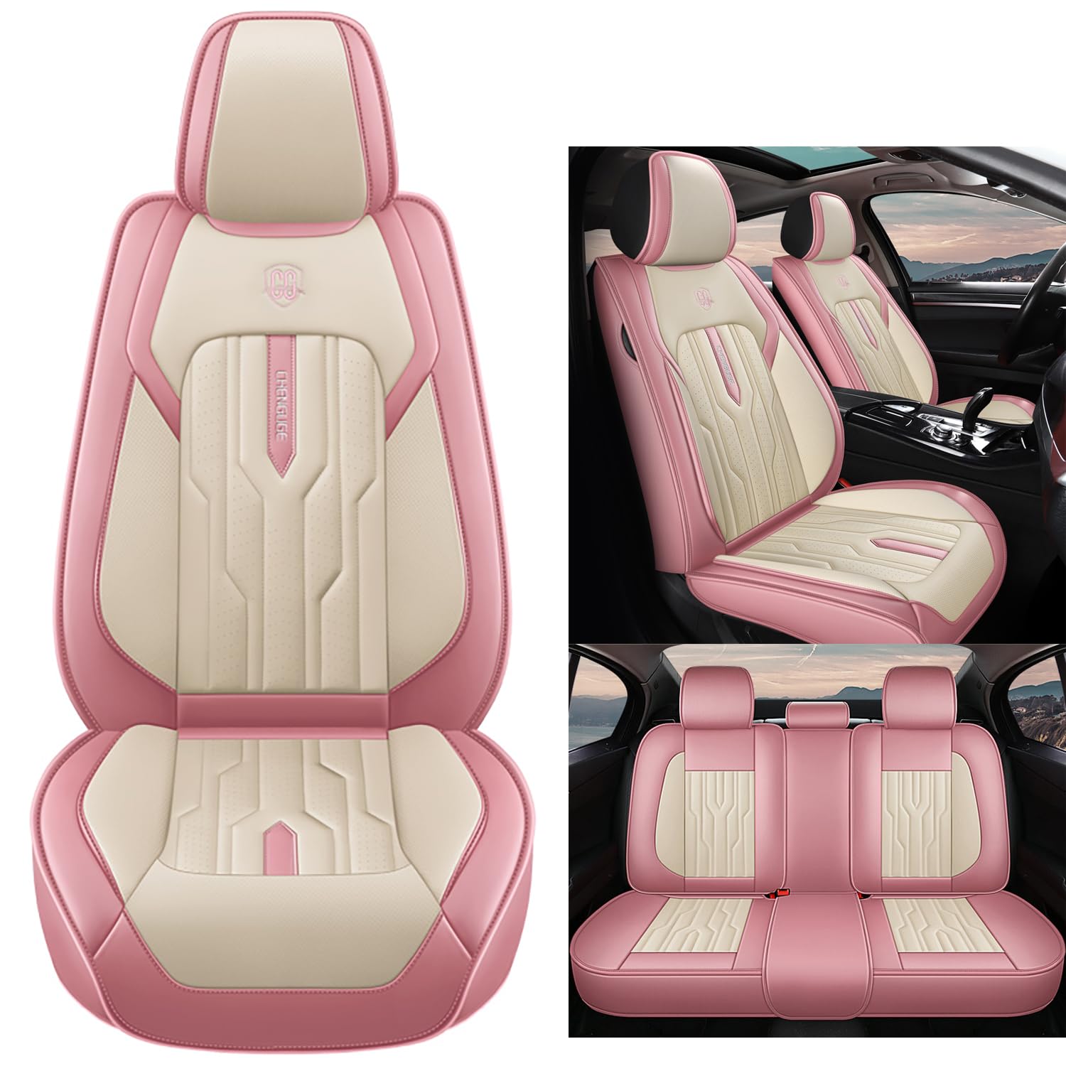 NOBQUA Premium Universelle Autositzbezüge aus PU-Leder für 5 Sitze – Wasserdicht, Kratzfest, Atmungsaktiv, rutschfest, Leicht zu Reinigen–Passend für SUV, Kombi, Limousine, Van–Sitzschutz Komplettset NOBQUA Premium Universelle Autositzbezüge aus PU-Leder für 5 Sitze – Wasserdicht, Kratzfest, Atmungsaktiv, rutschfest, Leicht zu Reinigen–Passend für SUV, Kombi, Limousine, Van–Sitzschutz Komplettset von NOBQUA