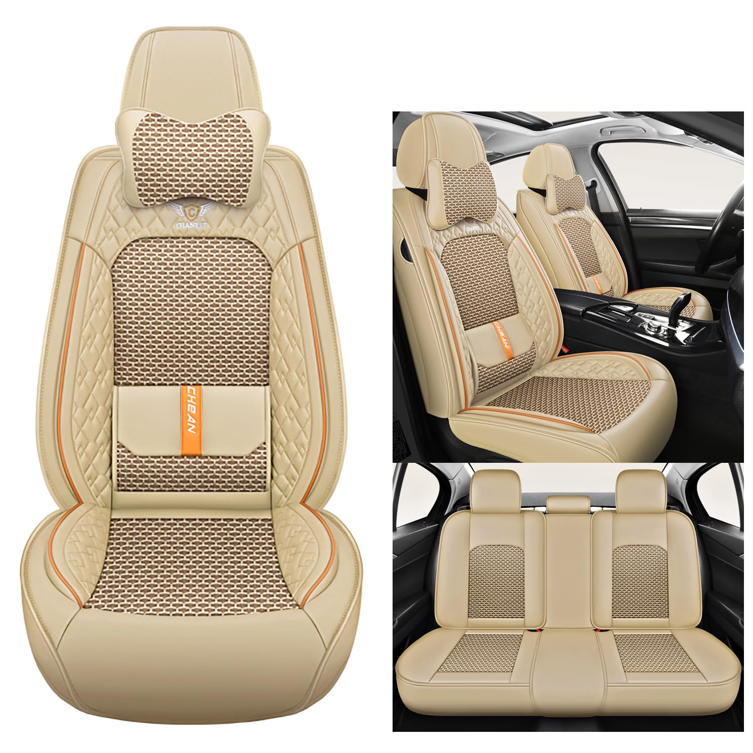 NOBQUA Premium Universelle Autositzbezüge aus PU-Leder für 5 Sitze – Wasserdicht, Kratzfest, Atmungsaktiv, rutschfest, Leicht zu Reinigen–Passend für SUV, Kombi, Limousine, Van–Sitzschutz Komplettset NOBQUA Premium Universelle Autositzbezüge aus PU-Leder für 5 Sitze – Wasserdicht, Kratzfest, Atmungsaktiv, rutschfest, Leicht zu Reinigen–Passend für SUV, Kombi, Limousine, Van–Sitzschutz Komplettset von NOBQUA