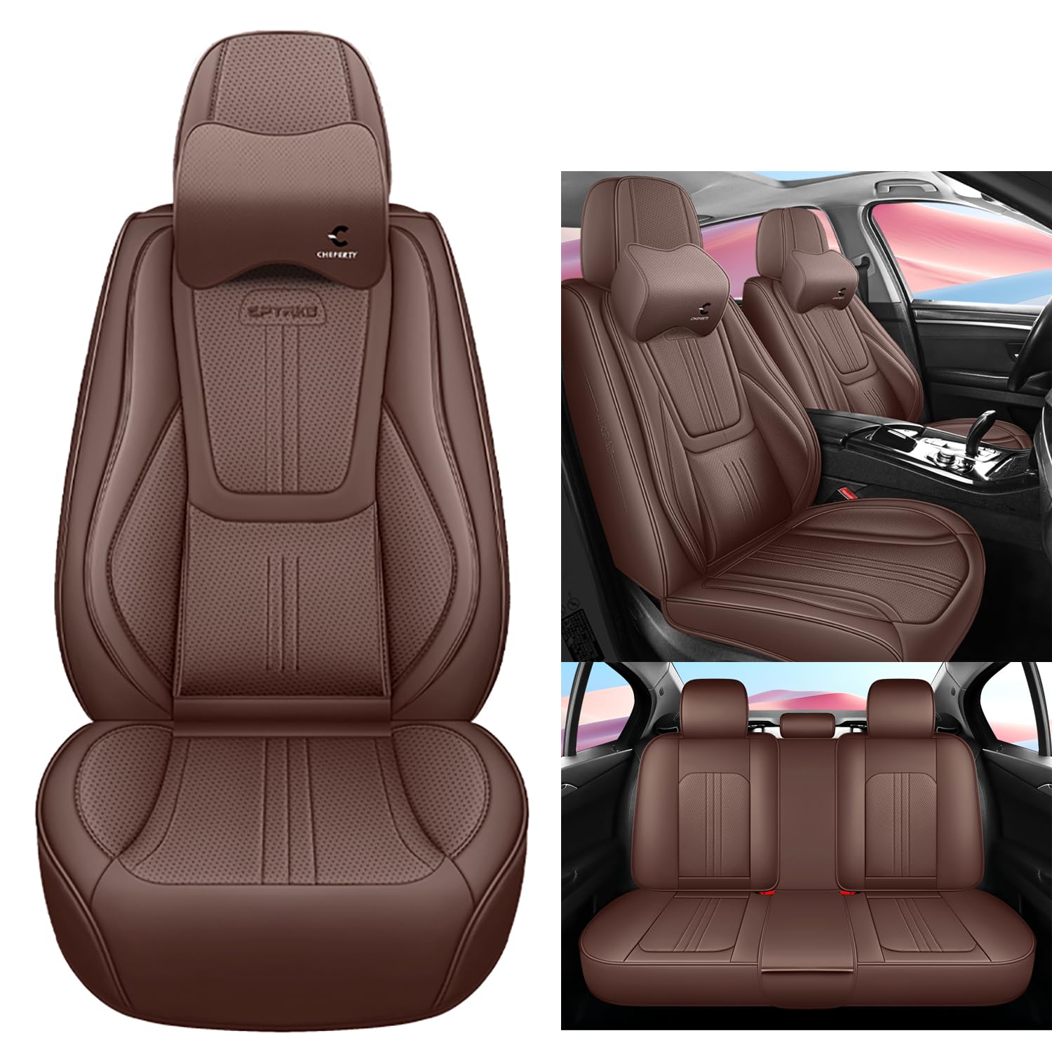 NOBQUA Premium Universelle Autositzbezüge aus PU-Leder für 5 Sitze – Wasserdicht, Kratzfest, Atmungsaktiv, rutschfest, Leicht zu Reinigen–Passend für SUV, Kombi, Limousine, Van–Sitzschutz Komplettset NOBQUA Premium Universelle Autositzbezüge aus PU-Leder für 5 Sitze – Wasserdicht, Kratzfest, Atmungsaktiv, rutschfest, Leicht zu Reinigen–Passend für SUV, Kombi, Limousine, Van–Sitzschutz Komplettset von NOBQUA