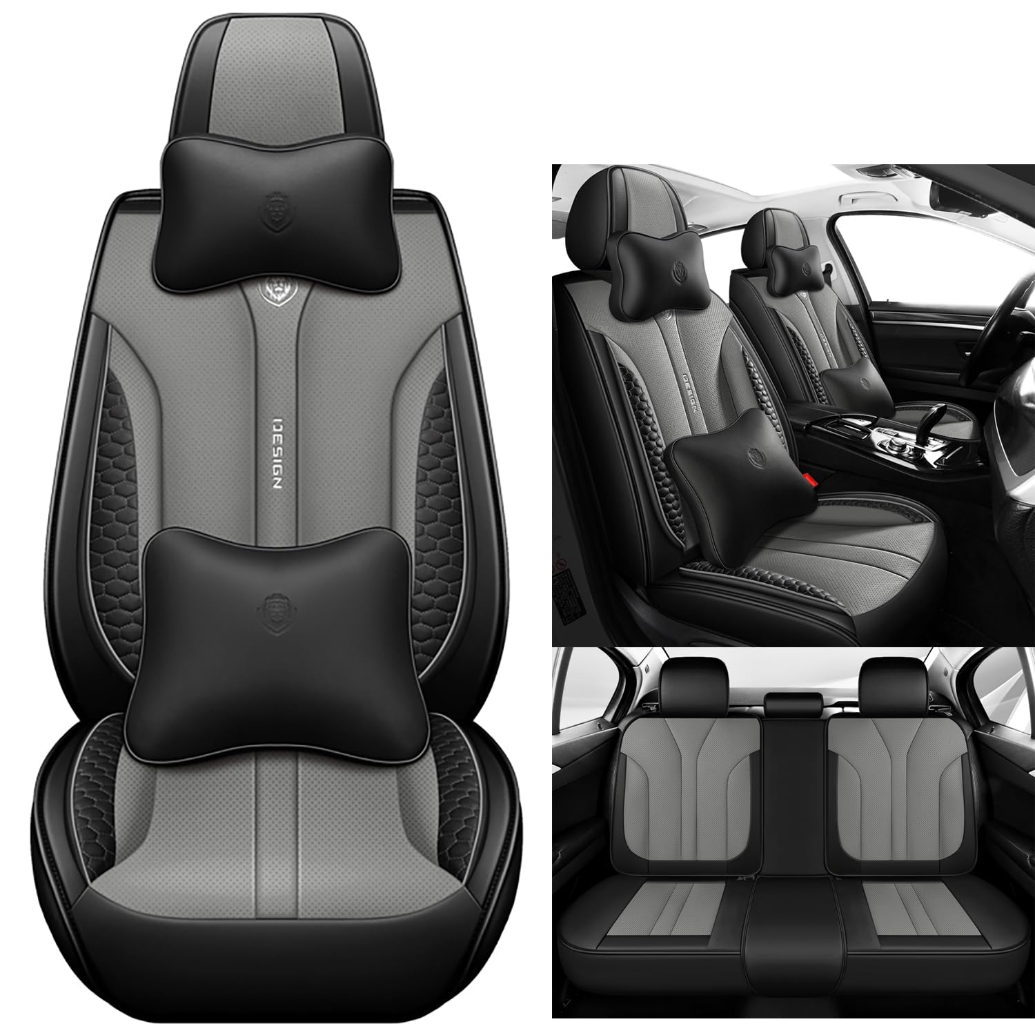 NOBQUA Premium Universelle Autositzbezüge aus PU-Leder für 5 Sitze – Wasserdicht, Kratzfest, Atmungsaktiv, rutschfest, Leicht zu Reinigen–Passend für SUV, Kombi, Limousine, Van–Sitzschutz Komplettset NOBQUA Premium Universelle Autositzbezüge aus PU-Leder für 5 Sitze – Wasserdicht, Kratzfest, Atmungsaktiv, rutschfest, Leicht zu Reinigen–Passend für SUV, Kombi, Limousine, Van–Sitzschutz Komplettset von NOBQUA