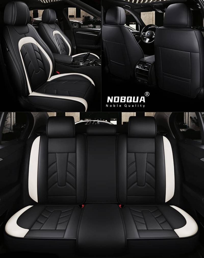 NOBQUA Sitzbezüge Auto Autositzbezüge Universal Set für Skoda Octavia 5E/Octavia Combi 5E/Octavia Scout 5E/Octavia/Octavia Combi/Octavia Scout/Kodiaq/Kodiaq Scout/Karoq/Karoq Sport/Kamiq Auto Zubehör von NOBQUA