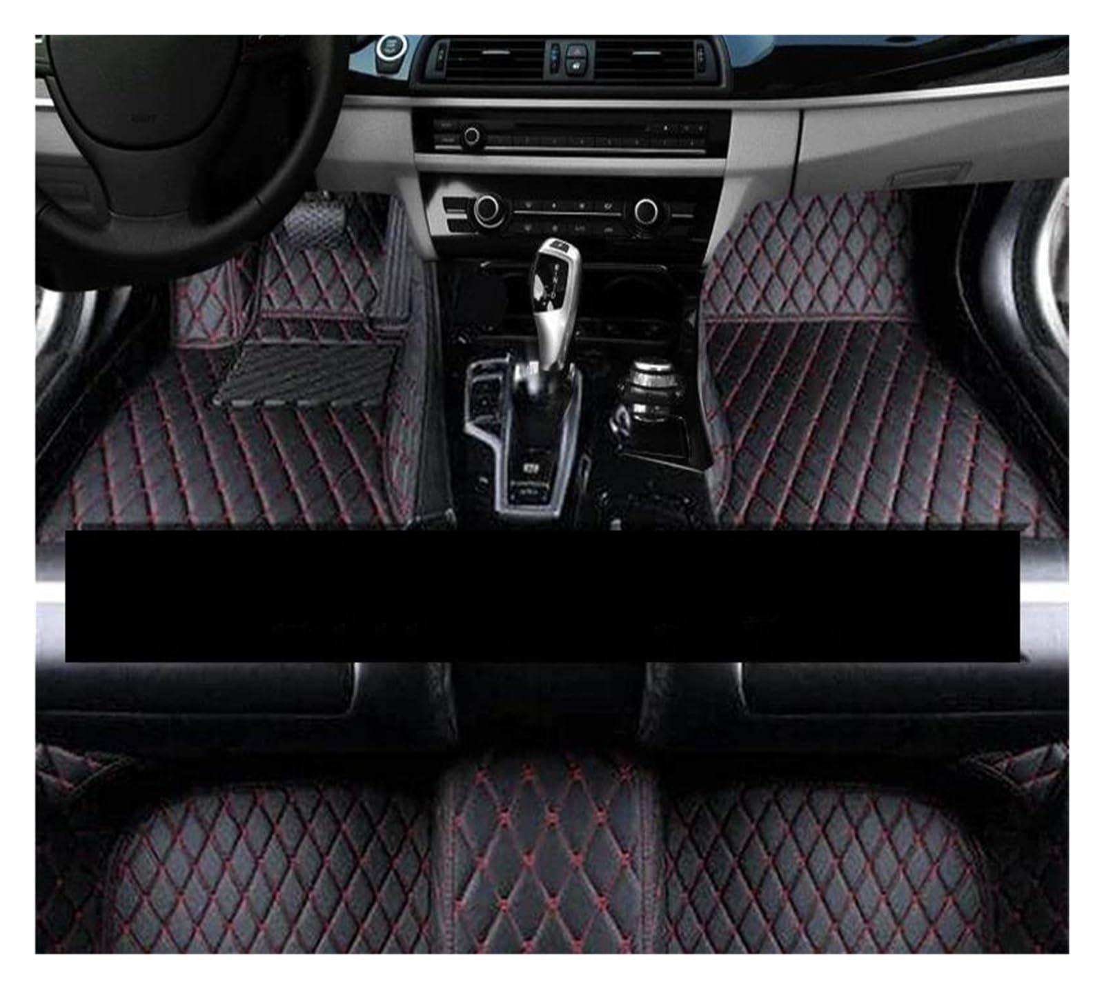 Automatten Auto Fußmatten Für Cayman S 987 1 987 2 2006-2012 Leder Auto Boden Matte Auto Zubehör Innen Automatte Fußmatte (Farbe : Schwarz Rot) von NOCHE