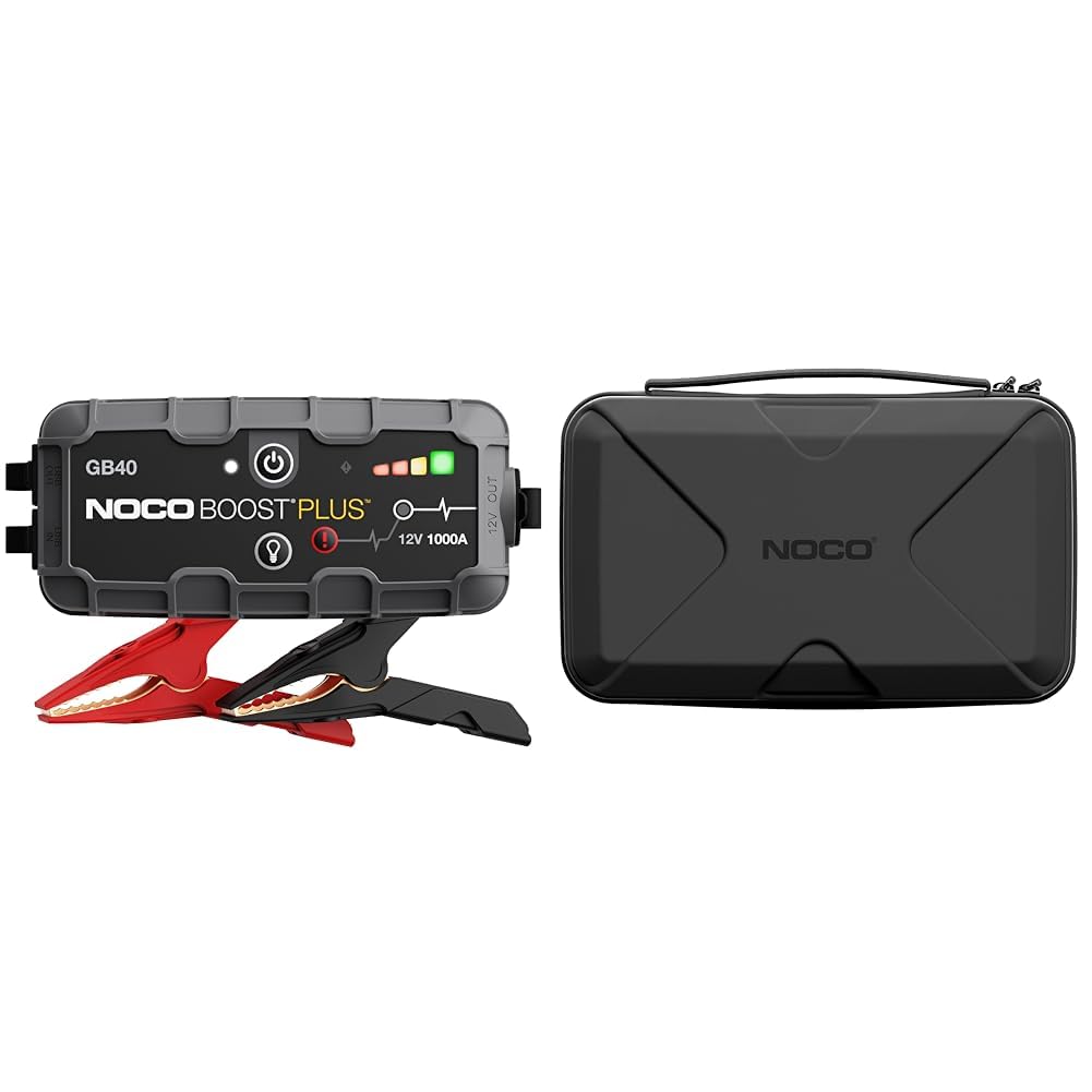 NOCO Boost Plus GB40 1000A 12V UltraSafe Starthilfe Powerbank & GC040 Universelle Eva-Schutzhülle für GENIUS1, GENIUS2, GENIUS5 und GENIUS10 Smart-Batterieladegeräte. von NOCO