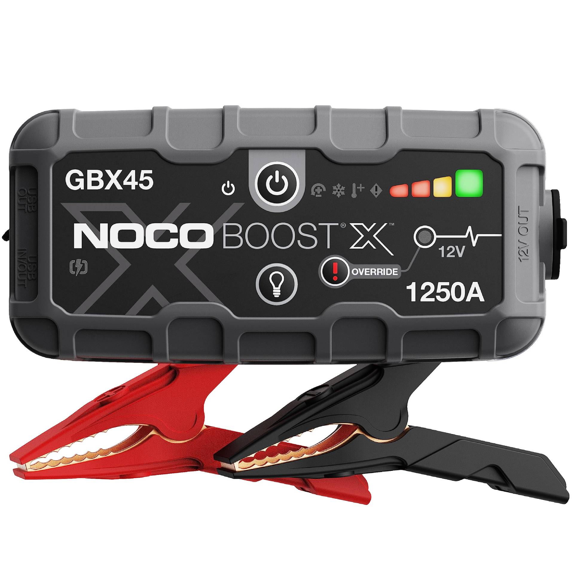 NOCO Boost X GBX45 1250A 12V UltraSafe Starthilfe Powerbank, Auto Batterie Booster, Tragbare USB Ladegerät, Starthilfekabel und Überbrückungskabel für bis zu 6,5-L Benzin und 4,0-L Dieselmotoren von NOCO