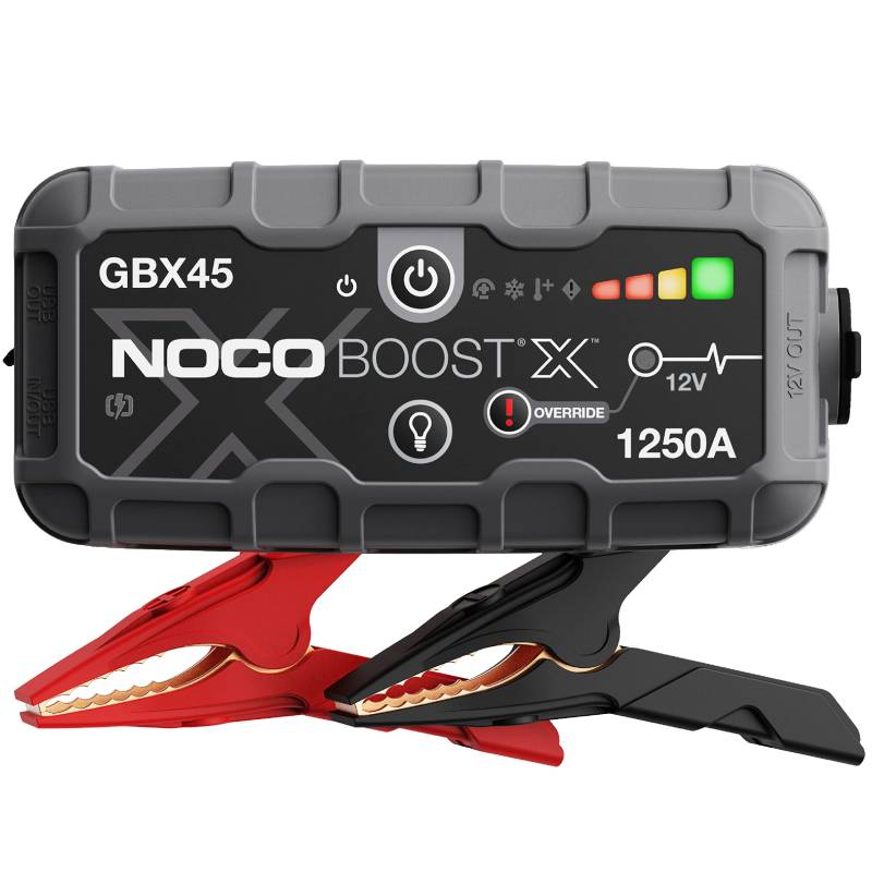 NOCO Boost X GBX45 1250A 12V UltraSafe Starthilfe Powerbank, Auto Batterie Booster, Tragbare USB Ladegerät, Starthilfekabel und Überbrückungskabel für bis zu 6,5-L Benzin und 4,0-L Dieselmotoren von NOCO