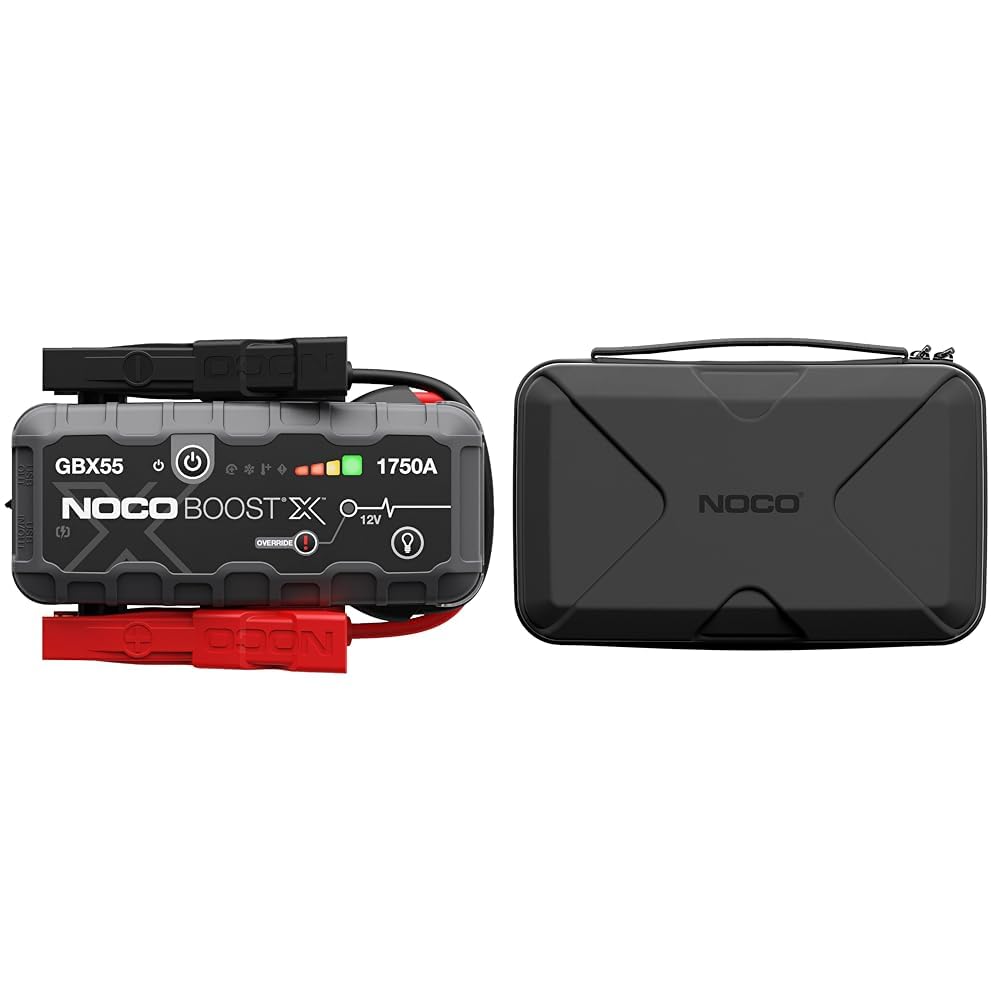 NOCO Boost X GBX55 1750A 12V UltraSafe Starthilfe Powerbank, Auto Batterie Booster & GC040 Universelle Eva-Schutzhülle für GENIUS1, GENIUS2, GENIUS5 und GENIUS10 Smart-Batterieladegeräte. von NOCO