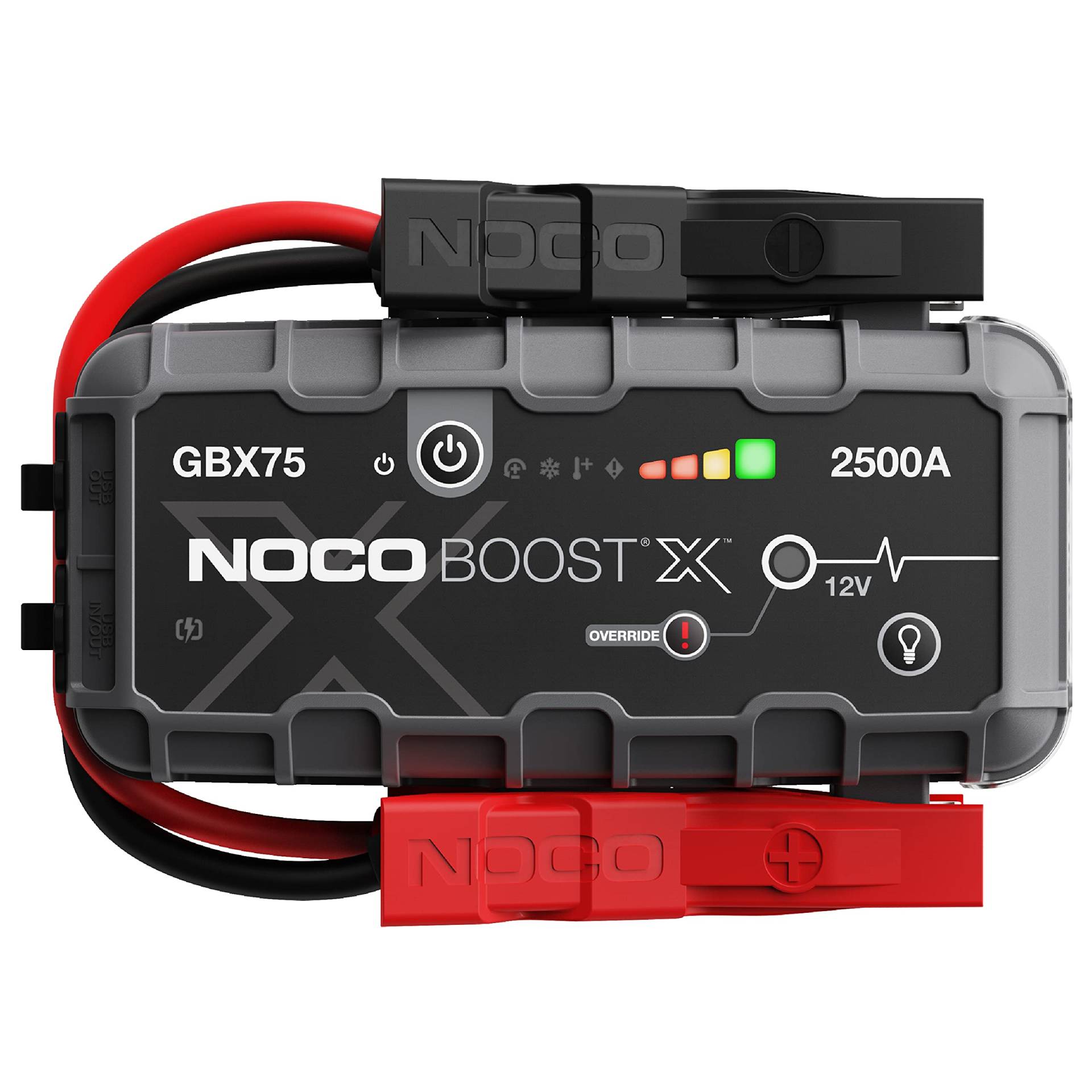 NOCO Boost X GBX75 2500A 12V UltraSafe Starthilfe Powerbank, Auto Batterie Booster, Tragbare USB Ladegerät, Starthilfekabel und Überbrückungskabel für bis zu 8,5-L Benzin und 6,5-L Dieselmotoren NOCO Boost X GBX75 2500A 12V UltraSafe Starthilfe Powerbank, Auto Batterie Booster, Tragbare USB Ladegerät, Starthilfekabel und Überbrückungskabel für bis zu 8,5-L Benzin und 6,5-L Dieselmotoren von NOCO