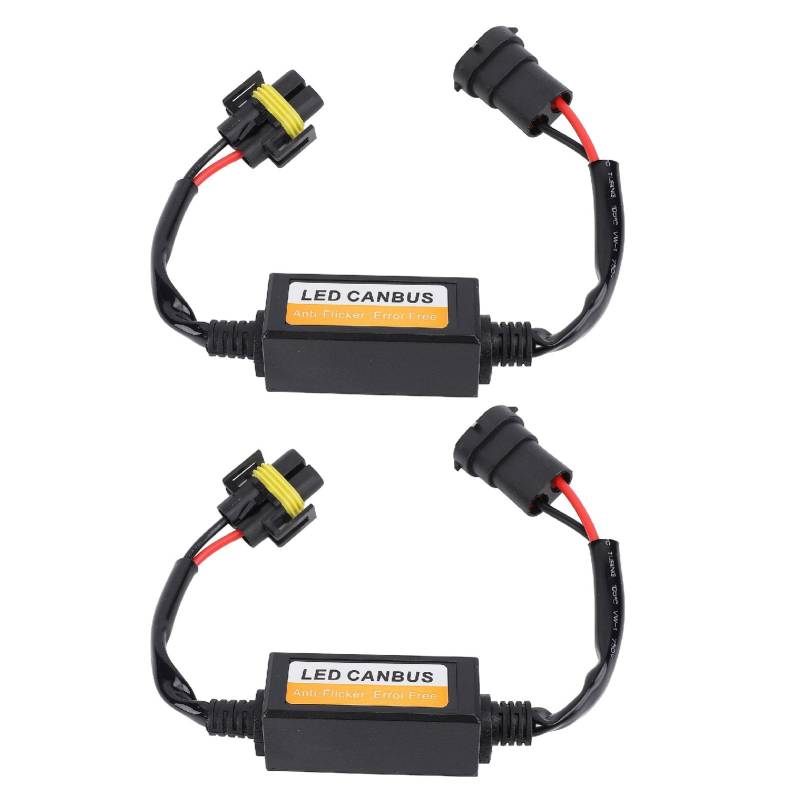 NOENNULL 2 Stück LED-Scheinwerfer Decoder Canbus Error Canceller,Anti-Flicker-Harness für H8 H9 H11 Scheinwerfer Widerstand Kondensator Kit Plug Play Fahrzeug Glühbirne Fix von NOENNULL
