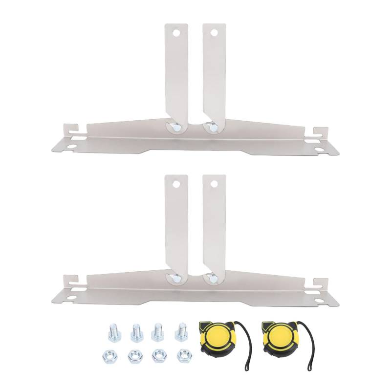 NOENNULL Werkzeugplatten mit Radausrichtungen mit Verbindungsblatt Genaue Messung Hochleistungs -Edelstahl -Zehenausrichtungswerkzeug für Car Trucks SUV (Mit 2pcs 3 Meter Bandmaßnahmen) von NOENNULL