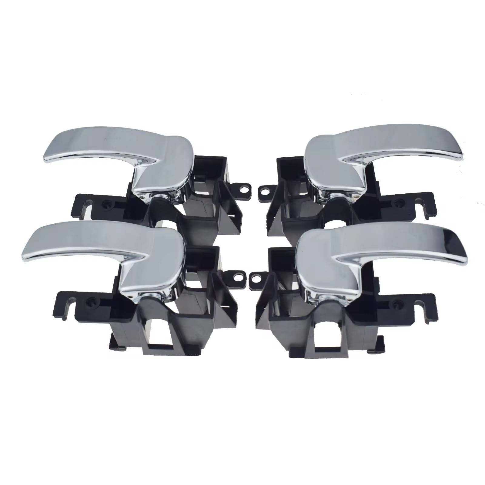 NOEyoue Auto-Innentürgriff Kompatibel Mit Nissan Für Navara D40 2005–2013 4 Stück Autozubehör Chrom Innentürgriff Links/rechts OEM: 80670-4X02B 80671-4X02B von NOEyoue