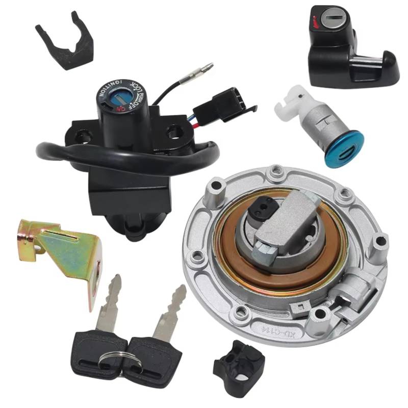 NOEyoue Zündschloss Für CB400SF Für CB400 1992 1993 1994 1995 1996 1997 1998 Für VT250 MC20 Spada Motorrad Tankdeckel Cover Lock Set Motorrad Zubehör von NOEyoue