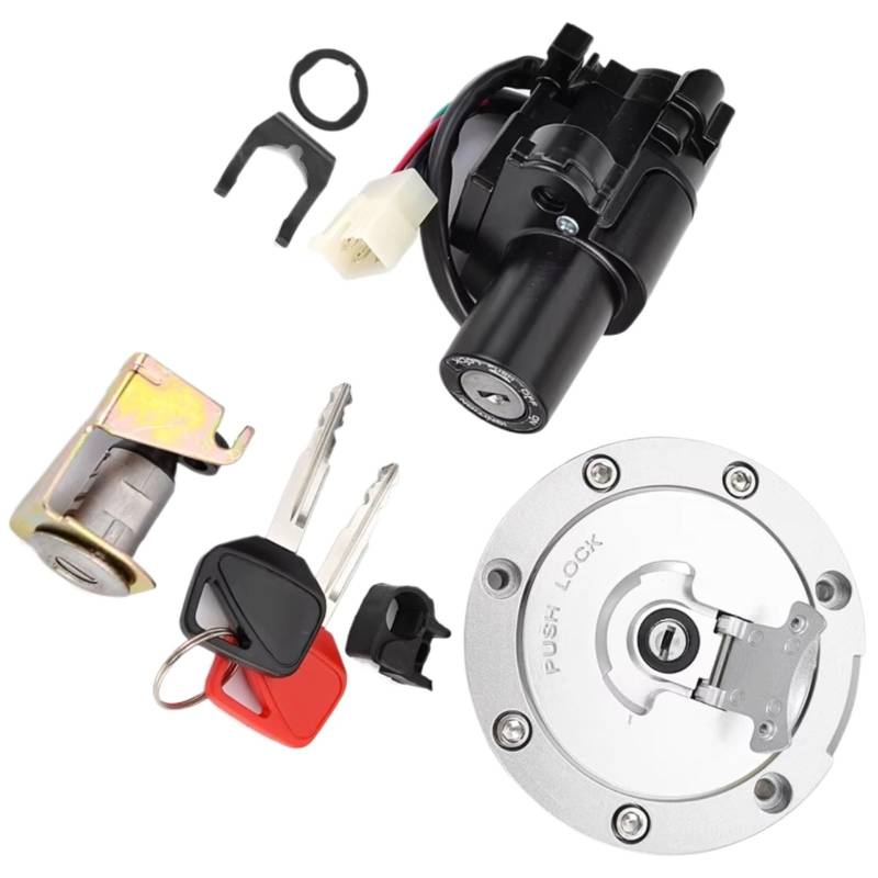 NOEyoue Zündschloss Für CB600F 599 PC36 2004 2006 Für CB600F Für Hornet 600 PC36 2003 2004 2005 2006 Motorrad Für Tankdeckel Zündschloss Für Sitz Schloss Schlüssel von NOEyoue