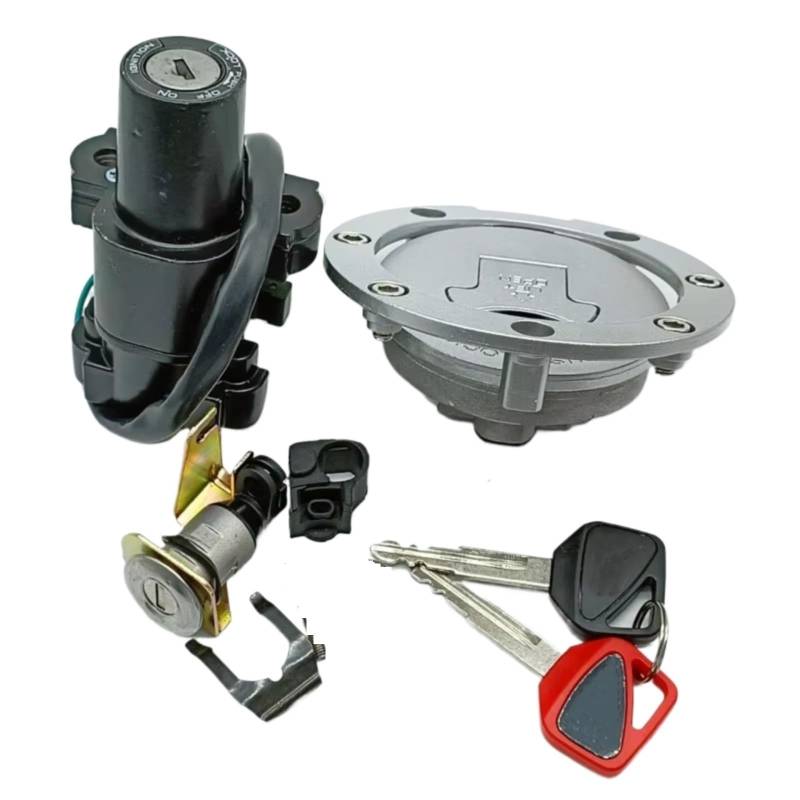 NOEyoue Zündschloss Für CBR1100XX 1999-2006 Für CB600F 599 PC36 2004 2006 Für CB600F Für Hornet 600 PC36 2003-2006 Zündschloss Tankdeckel Für Sitzschloss Schlüssel Set von NOEyoue