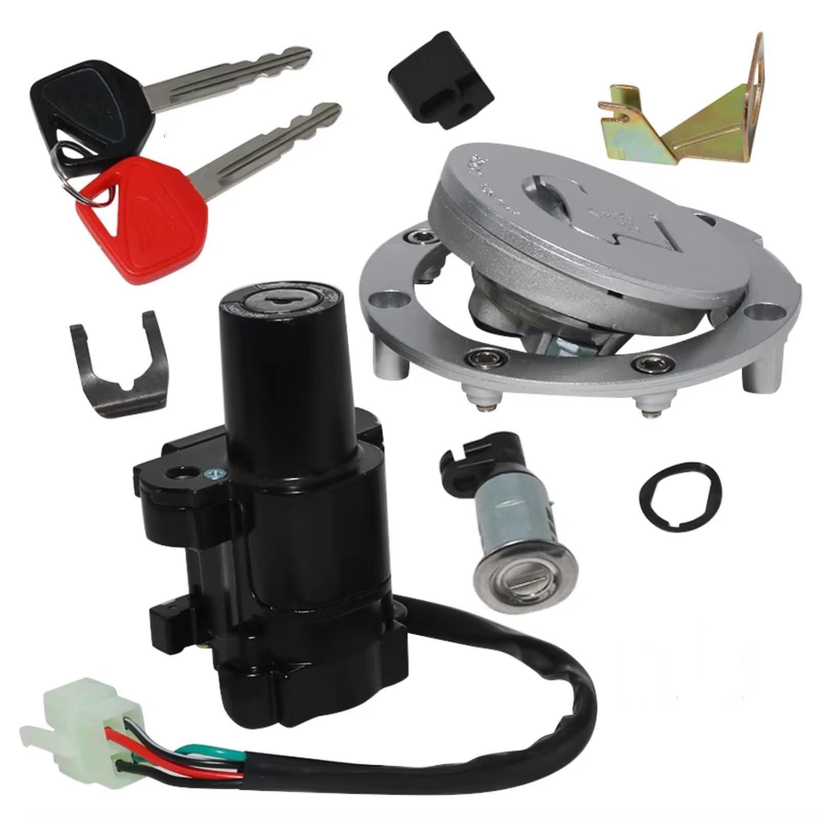 NOEyoue Zündschloss Für CBR1100XX 1999-2006 Für CB600F Für Hornet 600 PC36 2003-2006 Für VTR1000F Firestorm 2001-2005 Motorrad-Tankdeckel-Abdeckungsschloss-Set NOEyoue Zündschloss Für CBR1100XX 1999-2006 Für CB600F Für Hornet 600 PC36 2003-2006 Für VTR1000F Firestorm 2001-2005 Motorrad-Tankdeckel-Abdeckungsschloss-Set von NOEyoue