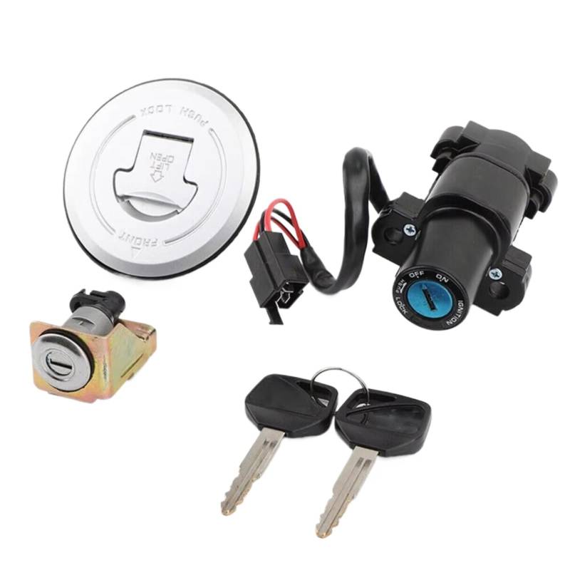 NOEyoue Zündschloss Für CBR250R Abs 2011-2013 Für CBR300R Abs 2015-2022 Zündung Schalter Gas Kappe Für Sitz Lock Key Set Motorrad Zubehör von NOEyoue