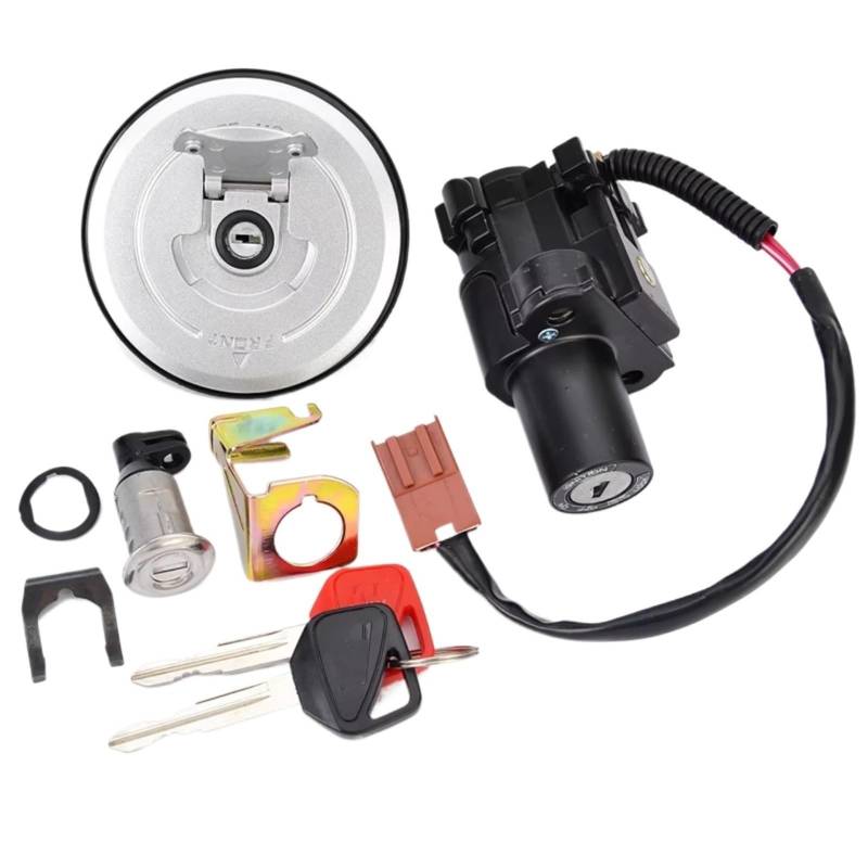 NOEyoue Zündschloss Für CBR500R Für CB500F Für CB500X 2013 2014 2015 Für CB500F/FA 2013 2014 2015 Motorrad Zündschlüssel Schalter Für Gas Kappe Für Sitz Lock Kit von NOEyoue