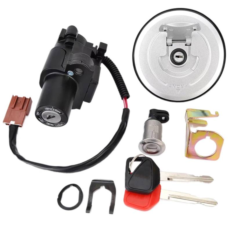 NOEyoue Zündschloss Für CBR500R Für CB500F Für CB500X Für CB500F FA Für CB500X XA Für CBR500R RA Tankdeckel Für Sitz Zündschloss Schlüssel Kit von NOEyoue