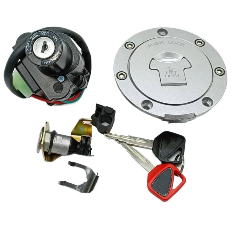 NOEyoue Zündschloss Für CBR600 Für F4F4I 2001-2006 Für CBR600RR 2003-2006 Zündschloss Tankdeckel Für Sitz Schloss Schlüssel Set 35010-MEE-A00 35010-MEE-672 35010-MBW-A11 von NOEyoue