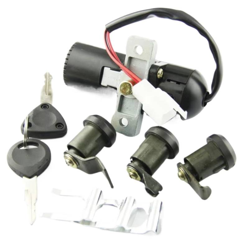 NOEyoue Zündschloss Für FES125 Pantheon 1998 1999 2000 2001 2002 Für FES150 Pantheon 1998 1999 2000 2001 2002 Motorrad Tankdeckel Cover Lock Set von NOEyoue