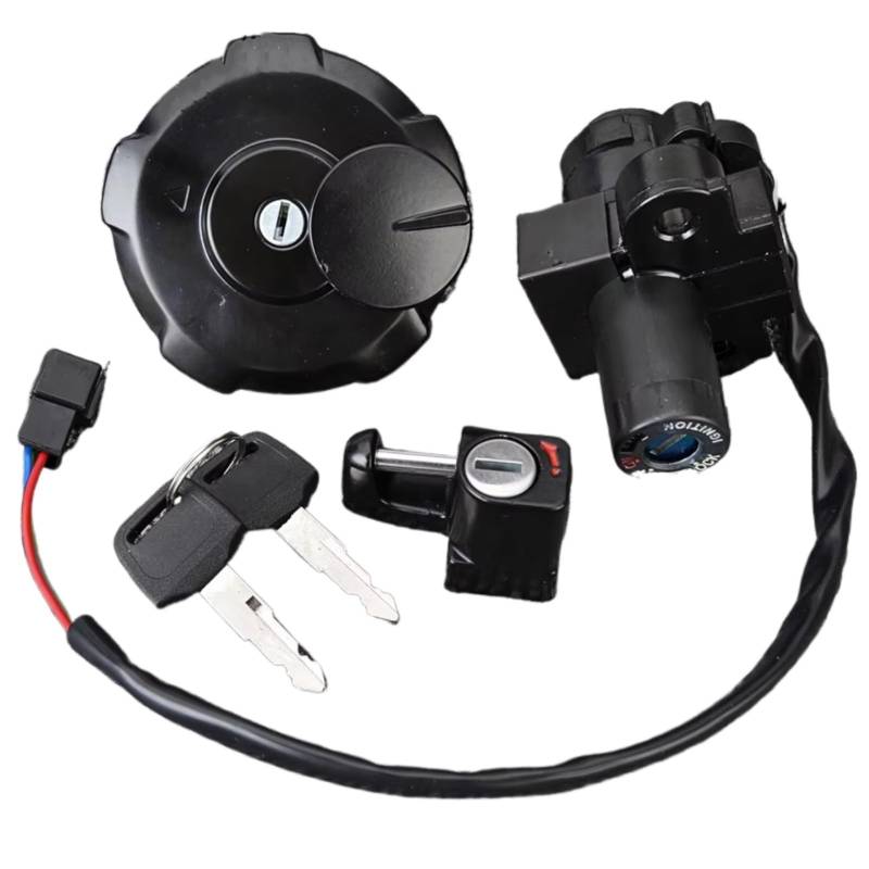 NOEyoue Zündschloss Für XR650 Für XR650L 1993-2017 35010-MY6-680 35010-MY6-L40 Zündung Schalter Für Gas Kappe Für Sitz Schloss Motorrad Zubehör von NOEyoue