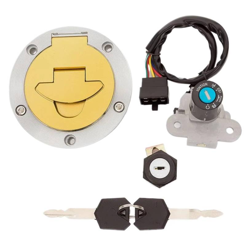 NOEyoue Zündschloss Kompatibel Mit Ducati Für Monster 620 2003 Für Monster 900 1999–2004 Für Monster 750 1996–2002 Motorrad-Zündschalter Tankdeckel Für Sitzschloss von NOEyoue