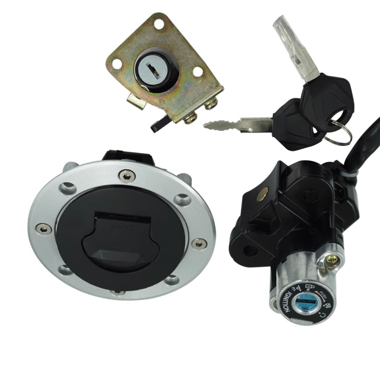 NOEyoue Zündschloss Kompatibel Mit Suzuki Für GSX1200 1999–2000 Für GSXR600 1997–2000 Für GSXR750 1993–1999 Motorrad-Zündschalter-Tankdeckelschloss Für Tankdeckel NOEyoue Zündschloss Kompatibel Mit Suzuki Für GSX1200 1999–2000 Für GSXR600 1997–2000 Für GSXR750 1993–1999 Motorrad-Zündschalter-Tankdeckelschloss Für Tankdeckel von NOEyoue