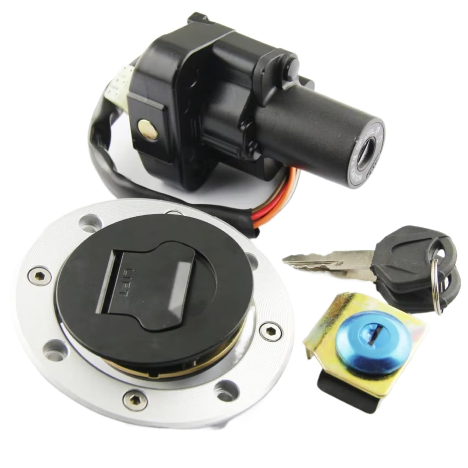 NOEyoue Zündschloss Kompatibel Mit Suzuki Für GSX1300R Für K3 Für Hayabusa 2003 Für GSX1300R K4 Für Hayabusa 2004 Motorrad-Tankdeckel-Abdeckungsschloss-Set NOEyoue Zündschloss Kompatibel Mit Suzuki Für GSX1300R Für K3 Für Hayabusa 2003 Für GSX1300R K4 Für Hayabusa 2004 Motorrad-Tankdeckel-Abdeckungsschloss-Set von NOEyoue