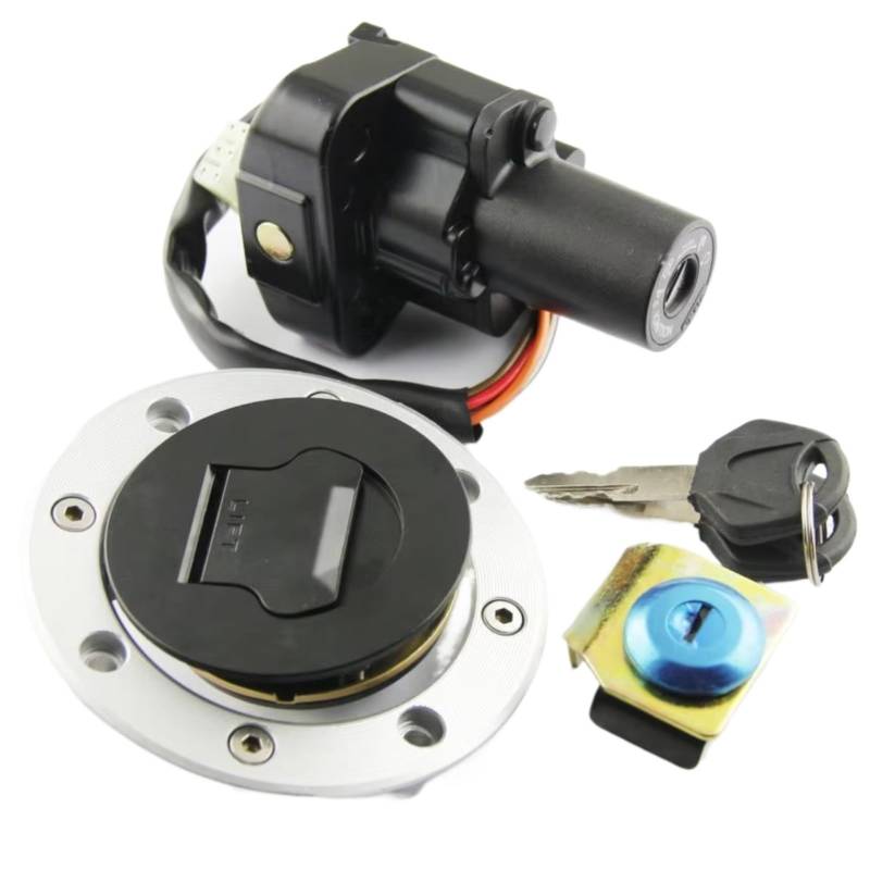 NOEyoue Zündschloss Kompatibel Mit Suzuki Für GSX1300R Für K3 Für Hayabusa 2003 Für GSX1300R K4 Für Hayabusa 2004 Motorrad-Tankdeckel-Abdeckungsschloss-Set von NOEyoue