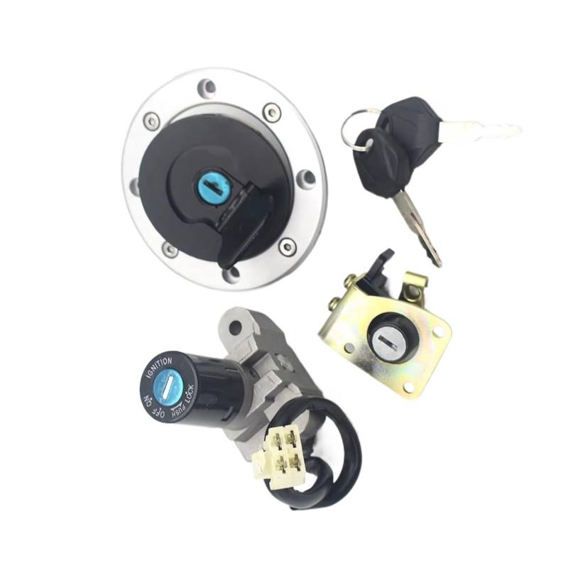 NOEyoue Zündschloss Kompatibel Mit Suzuki Für GSX400 GK79A Impulse 1994–1999 Für GS500 1989–2000 Motorrad-Zündschalter Für Tankdeckel-Sitzschloss-Schlüsselsatz von NOEyoue