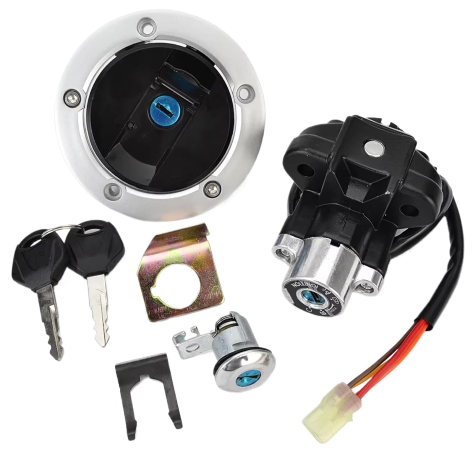 NOEyoue Zündschloss Kompatibel Mit Suzuki Für GSXR1000 2003–2004 Für GSXR1000Z 2003–2004 Für SV650 2008–2012 Tankdeckel Für Sitz Zündschlossschlüsselsatz NOEyoue Zündschloss Kompatibel Mit Suzuki Für GSXR1000 2003–2004 Für GSXR1000Z 2003–2004 Für SV650 2008–2012 Tankdeckel Für Sitz Zündschlossschlüsselsatz von NOEyoue